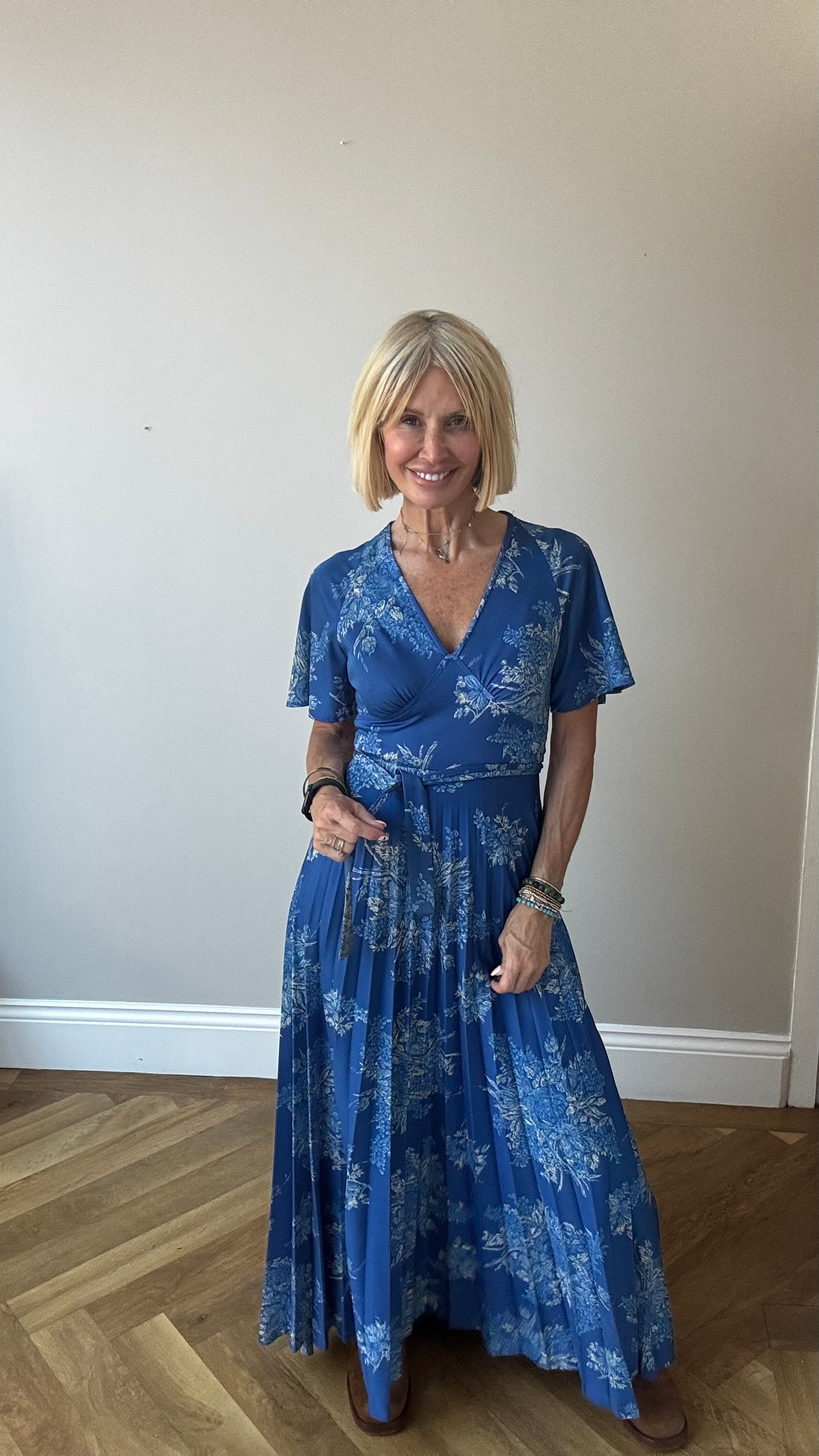 1970’s Floral Blues Maxi