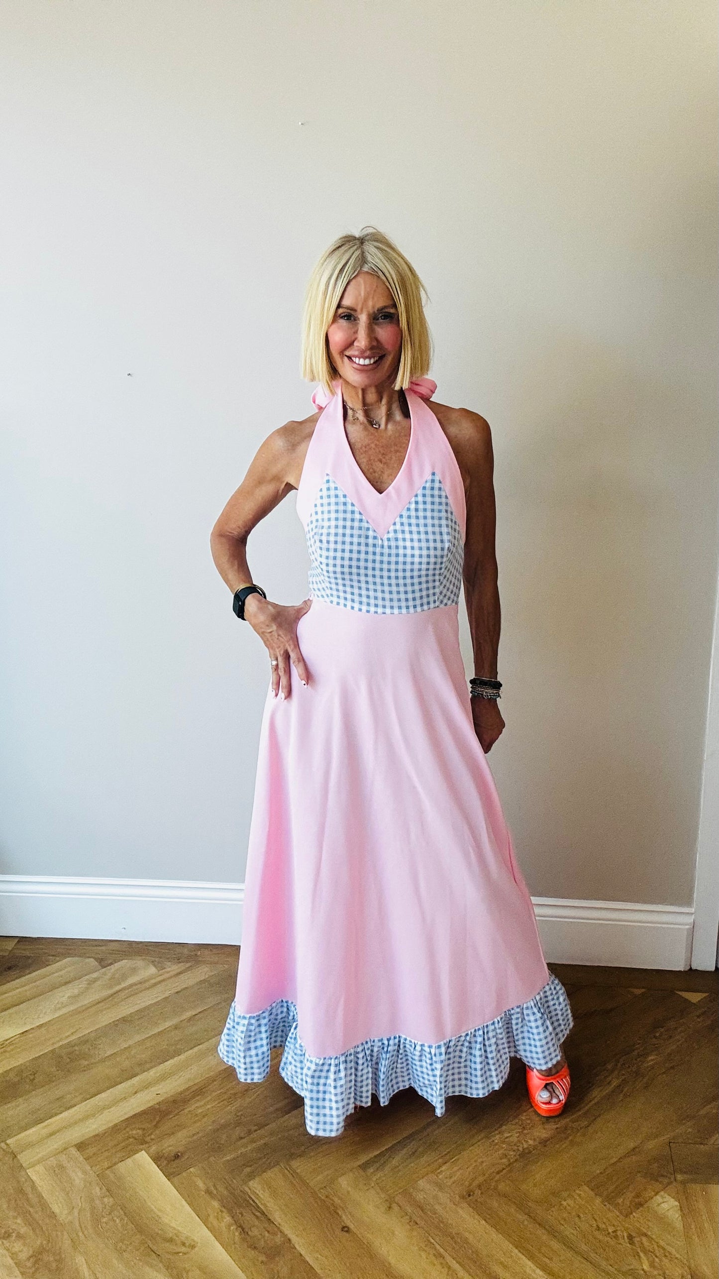 Pretty Gingham Maxi Dress.