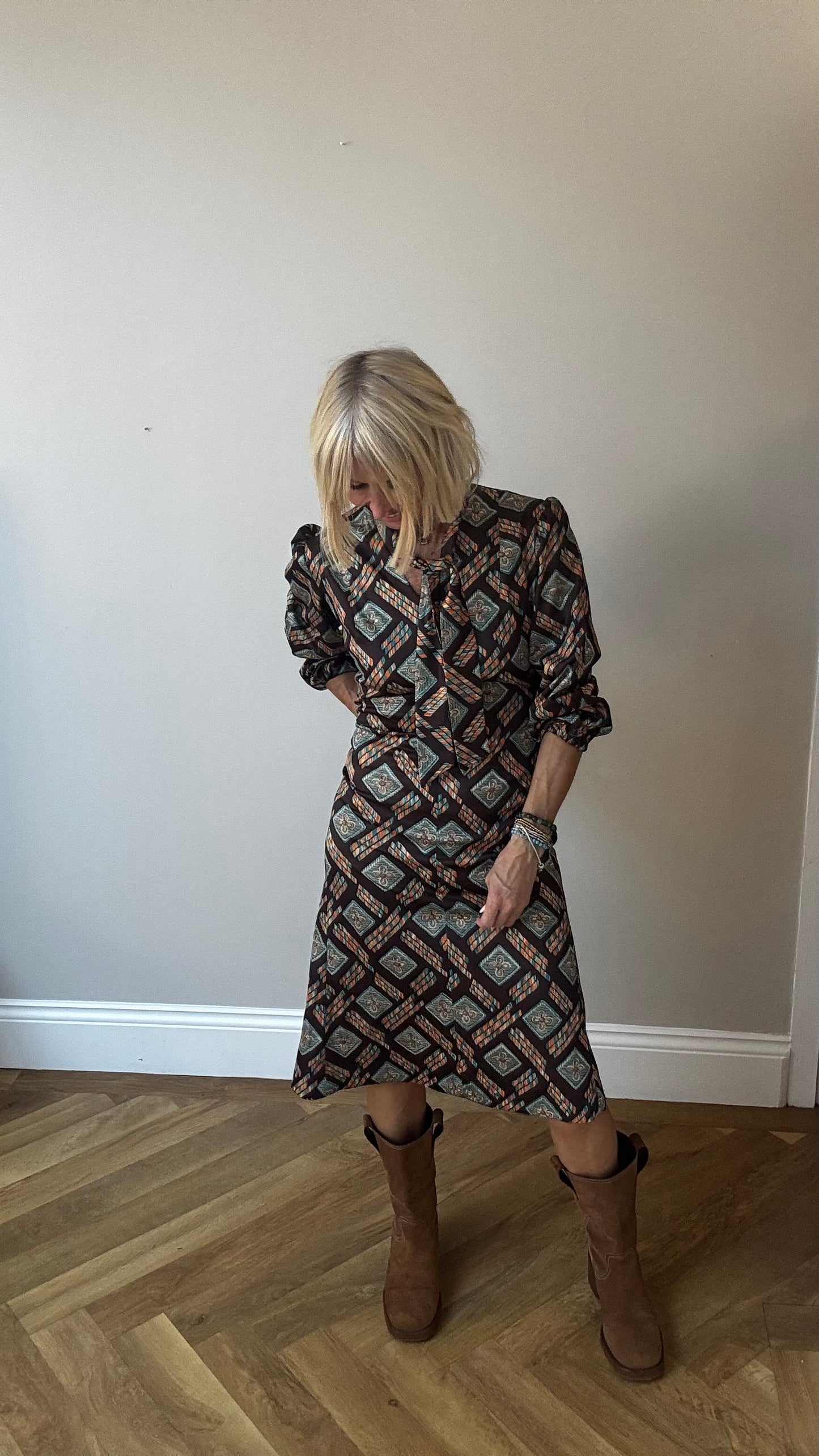 70’s Pussy Bow Day Dress