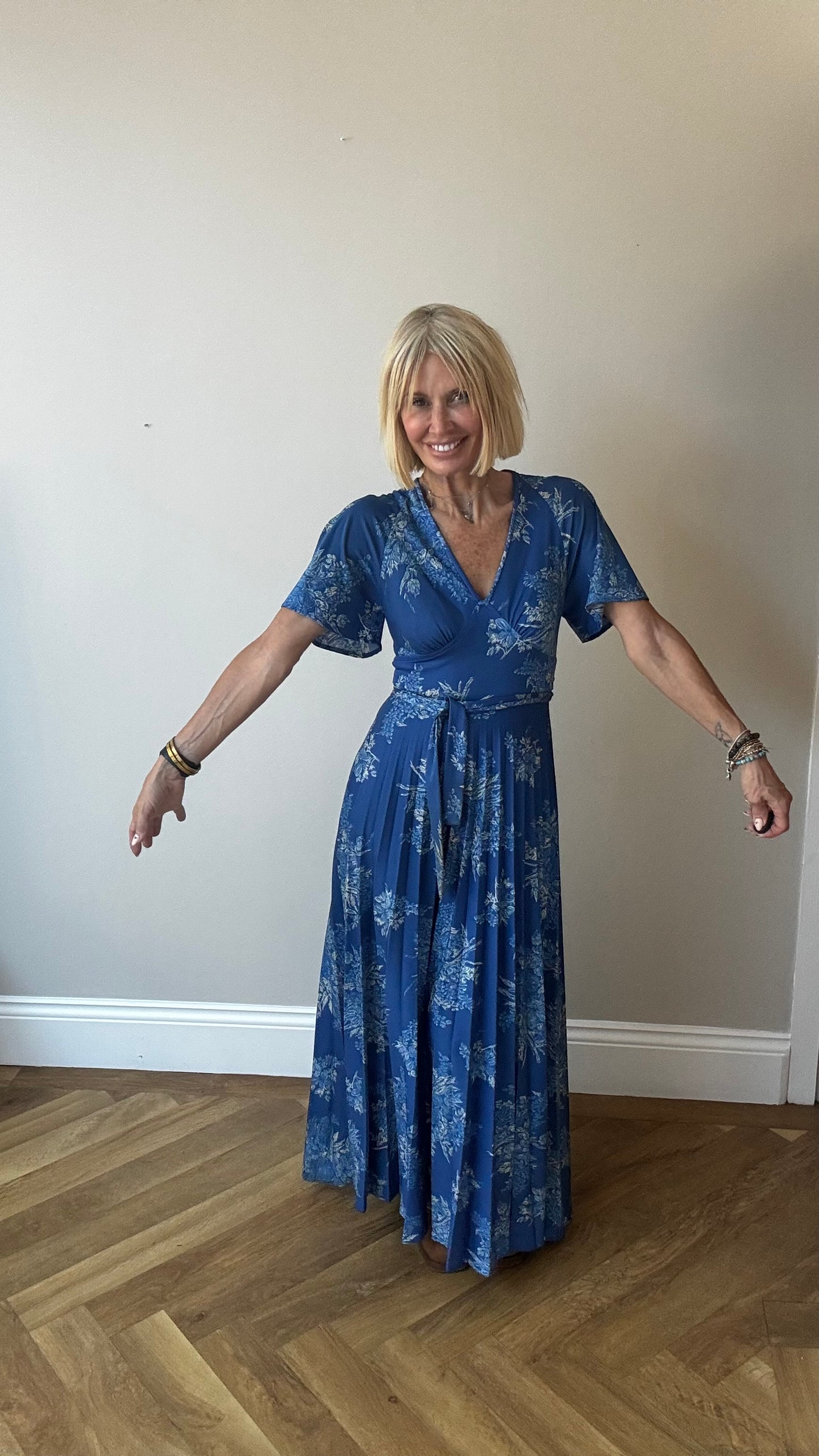 1970’s Floral Blues Maxi