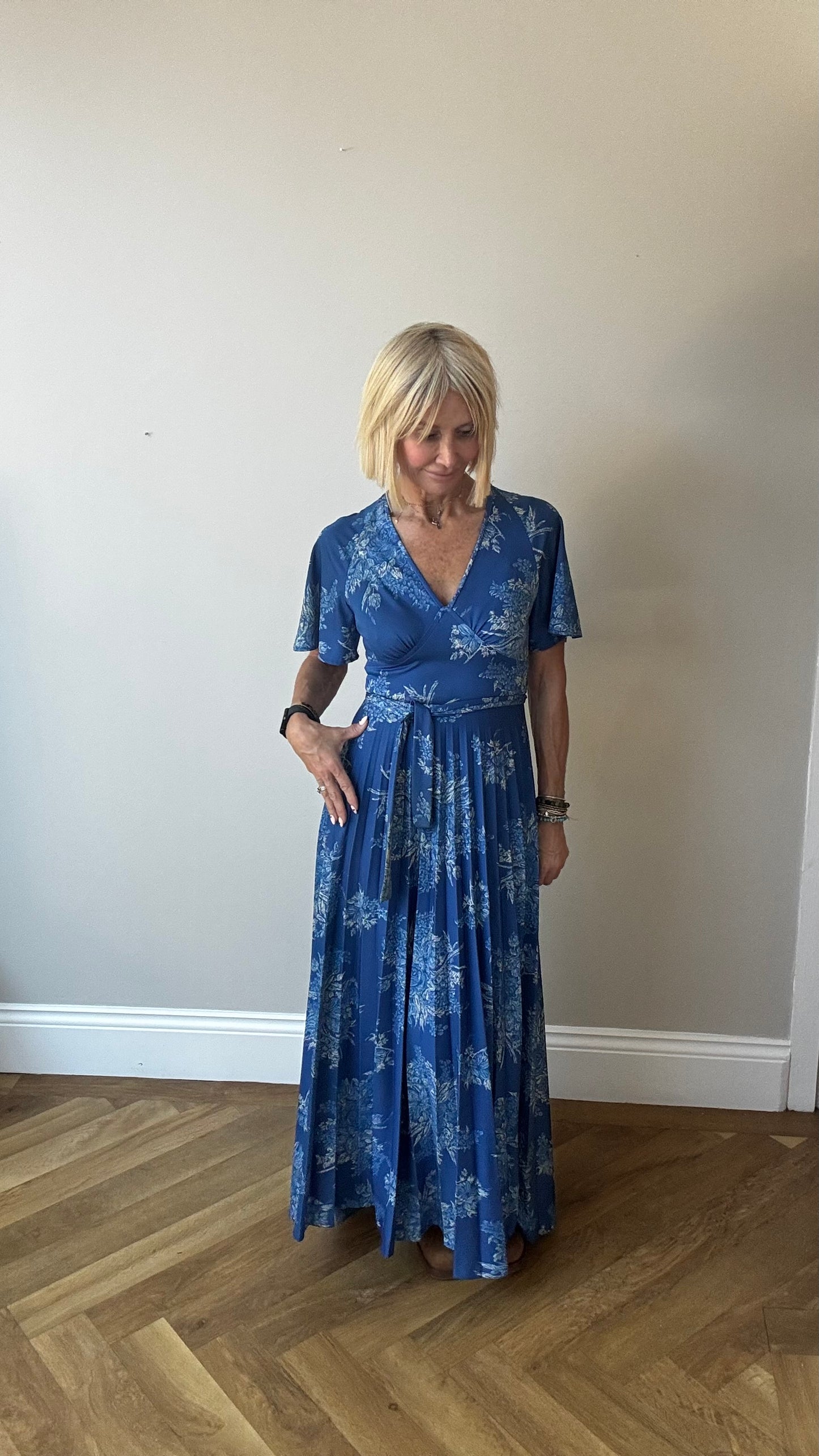 1970’s Floral Blues Maxi