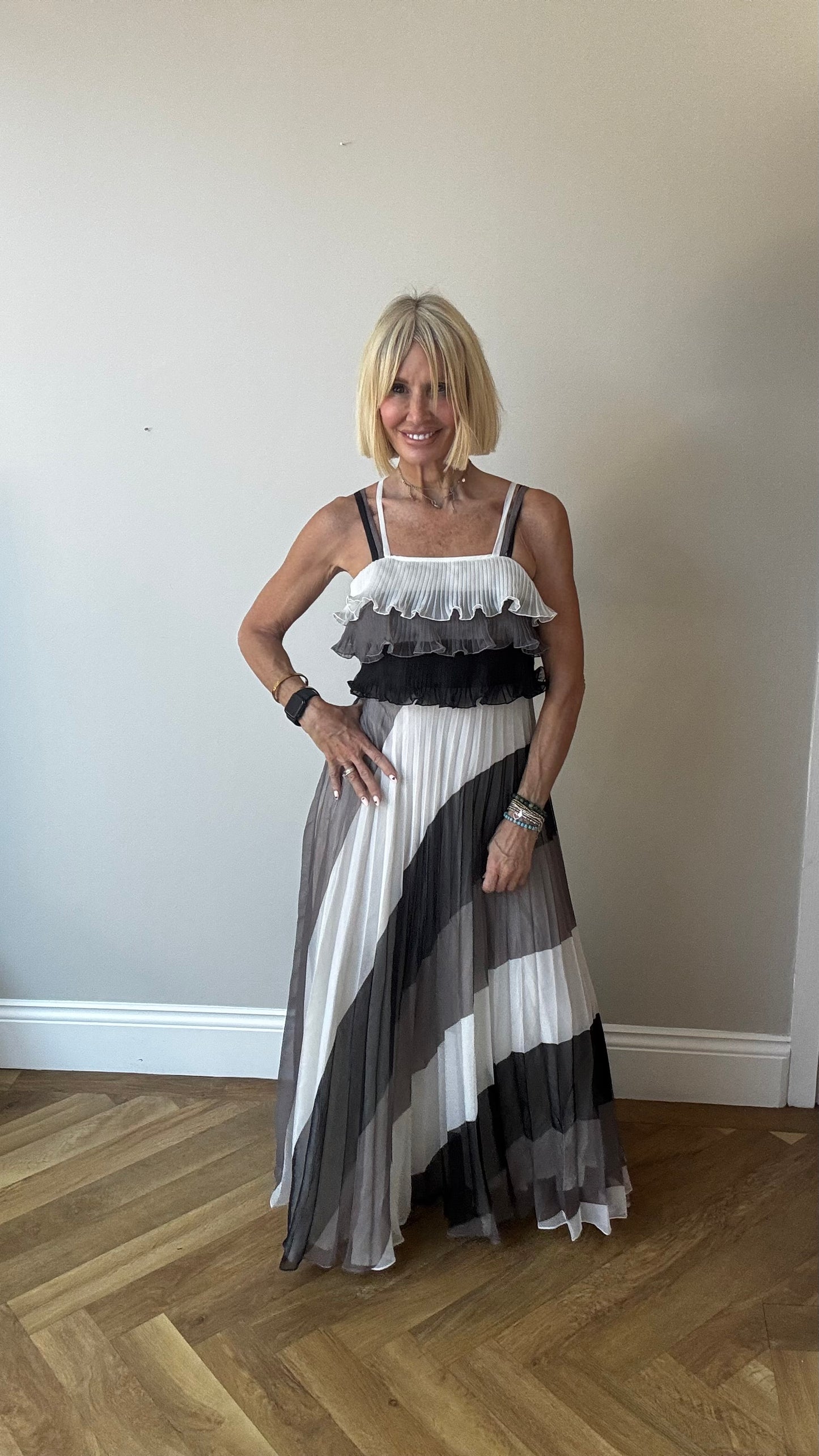 1970’s Stunning Pleated Maxi Dress