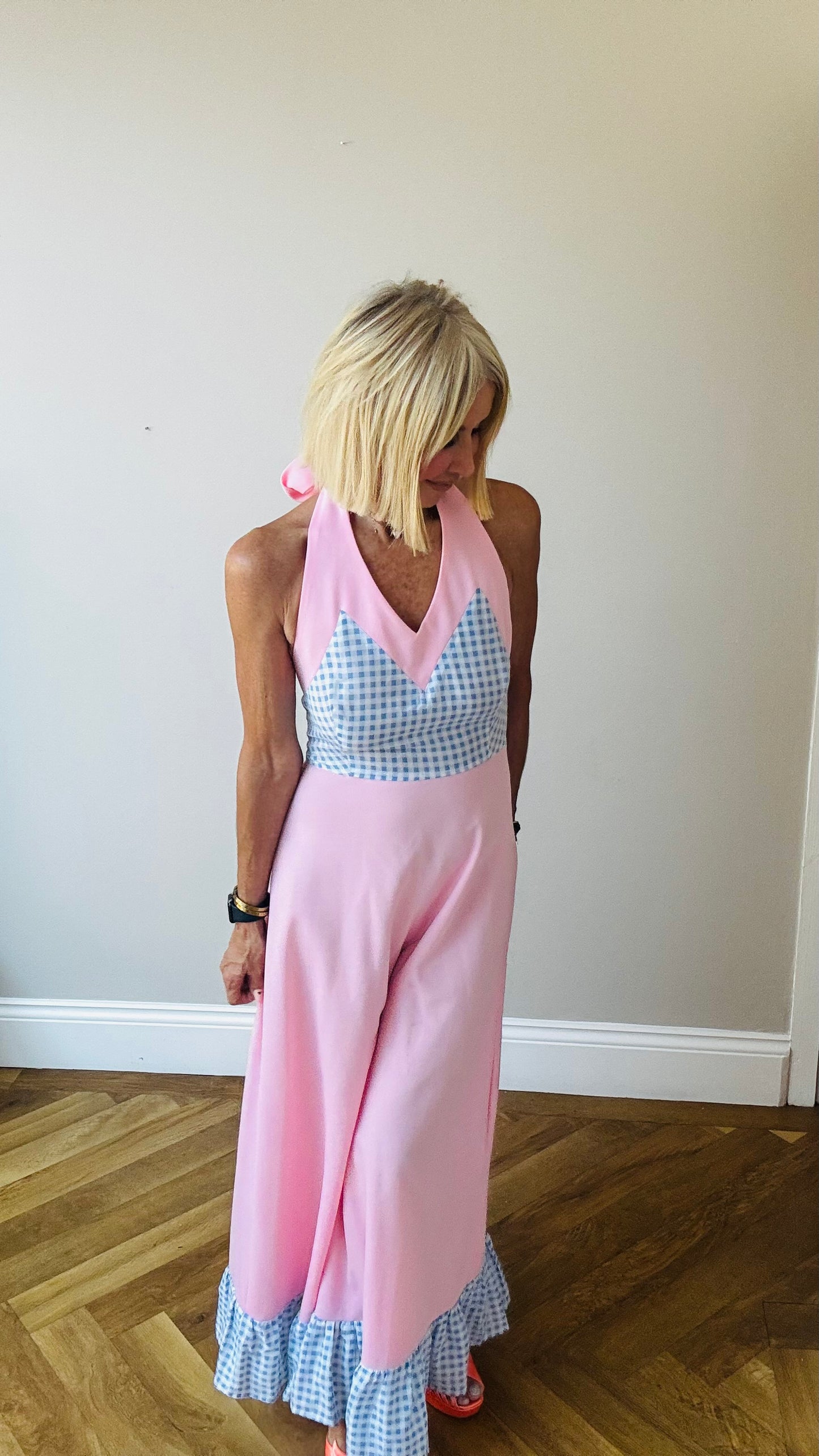 Pretty Gingham Maxi Dress.
