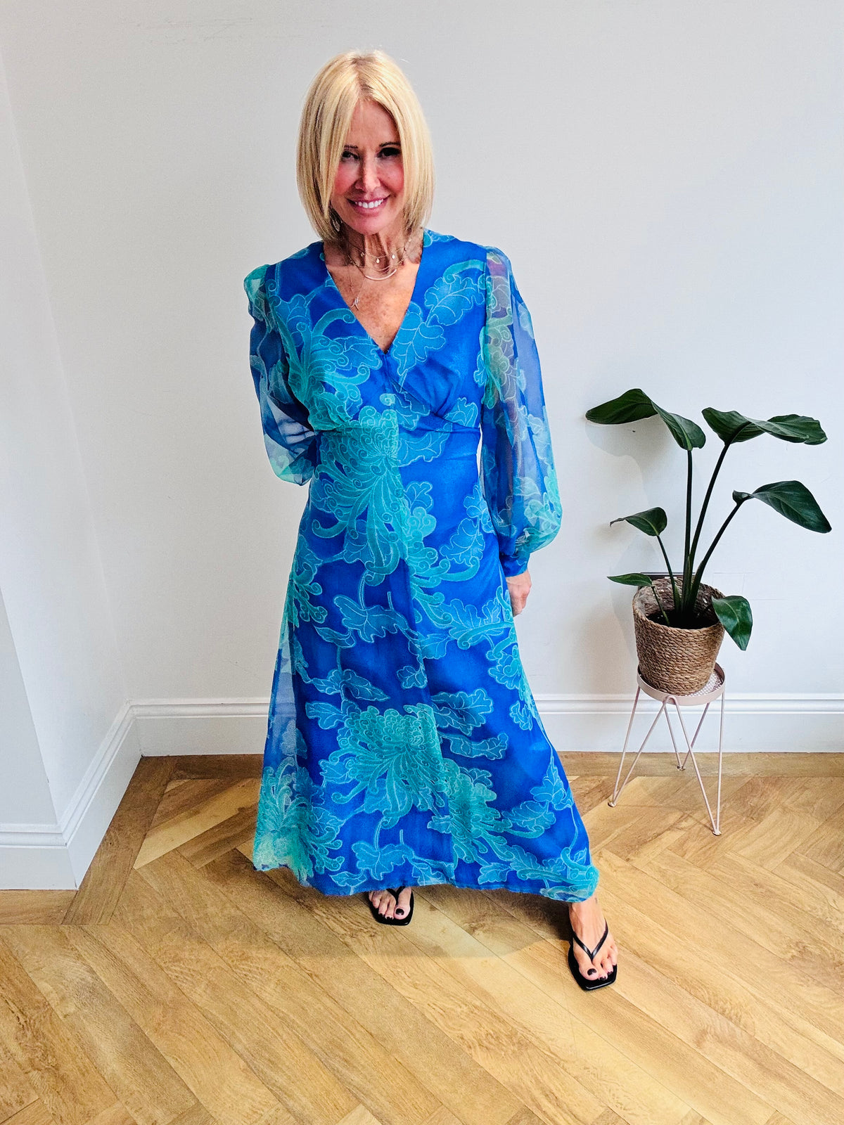 Stunning “Blues” Maxi Dress