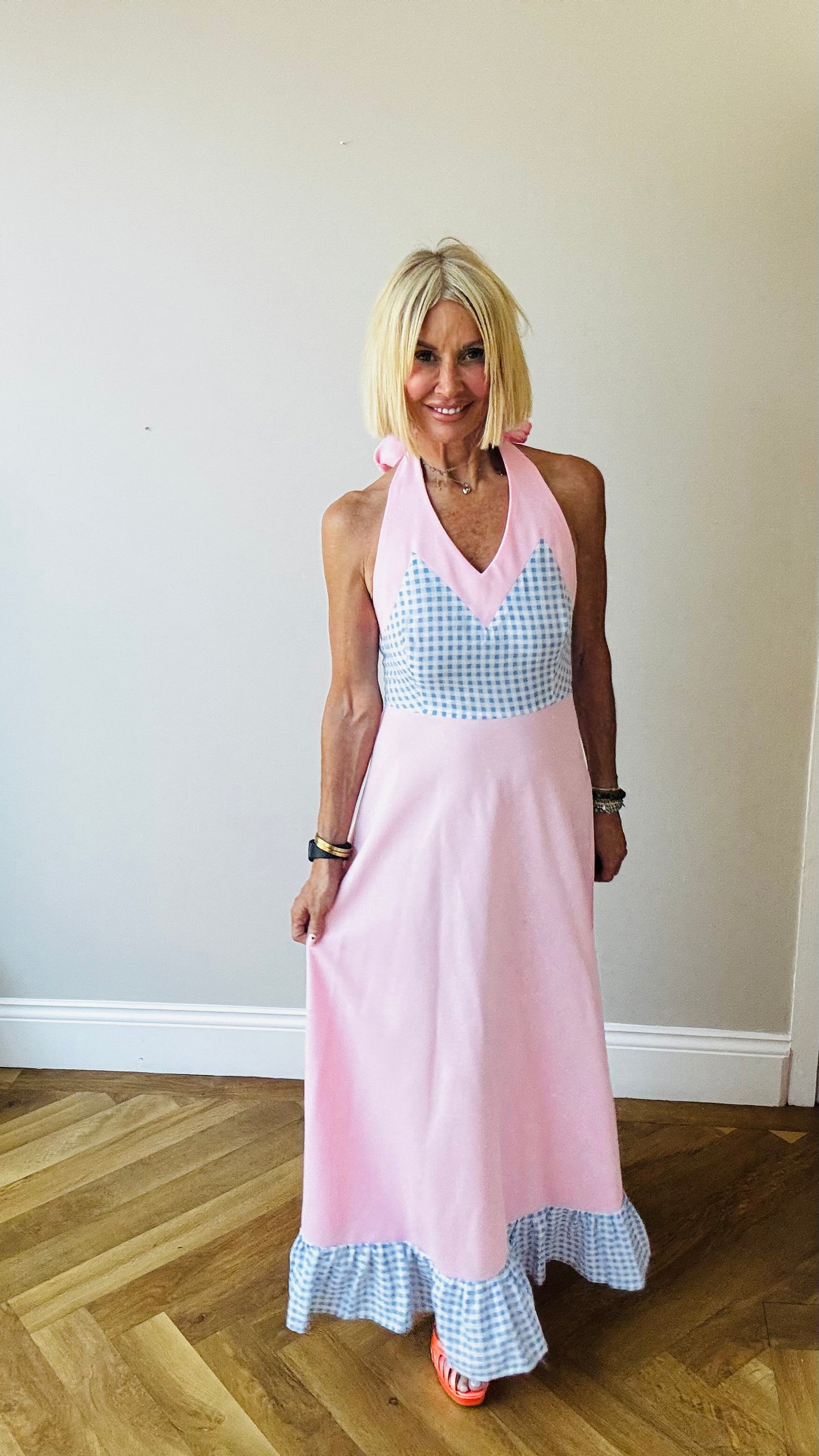Pretty Gingham Maxi Dress.