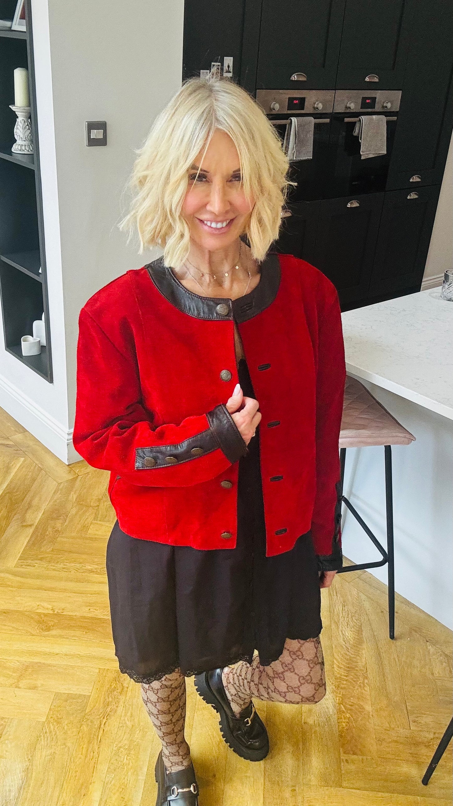 1980’s Suede Jacket with Leather Trim