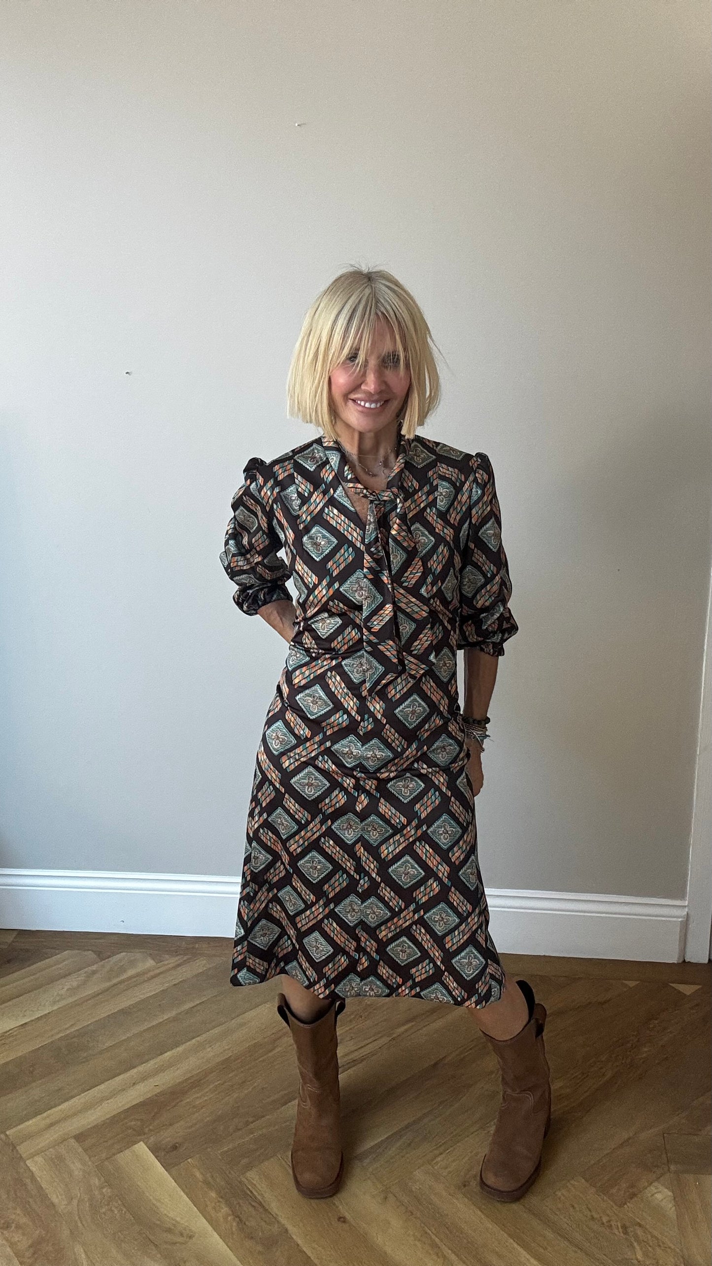 70’s Pussy Bow Day Dress