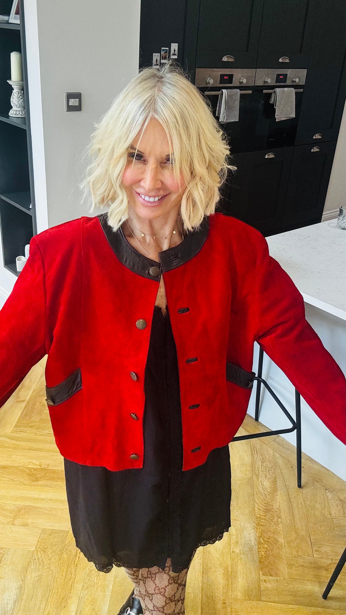 1980’s Suede Jacket with Leather Trim
