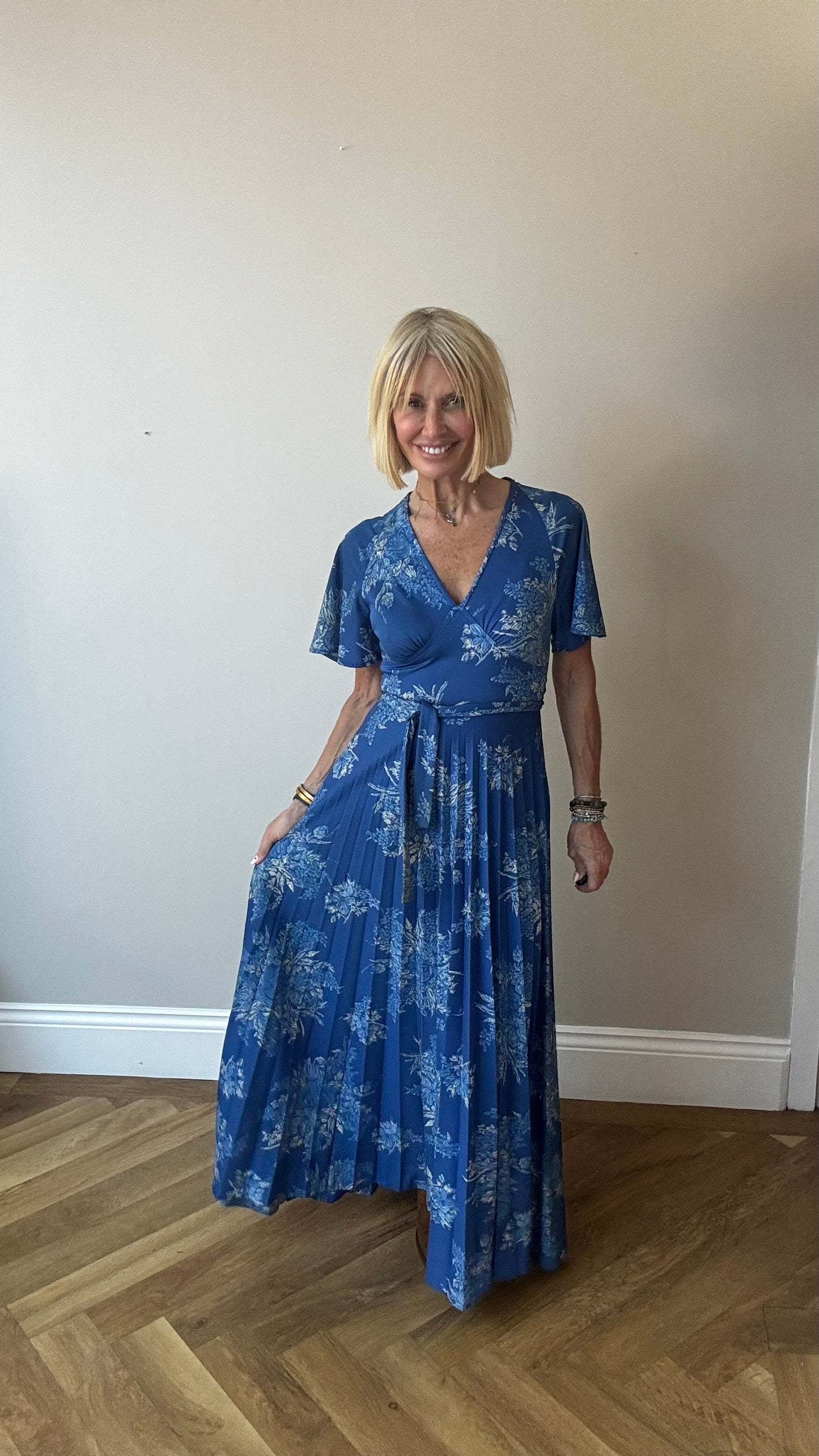 1970’s Floral Blues Maxi