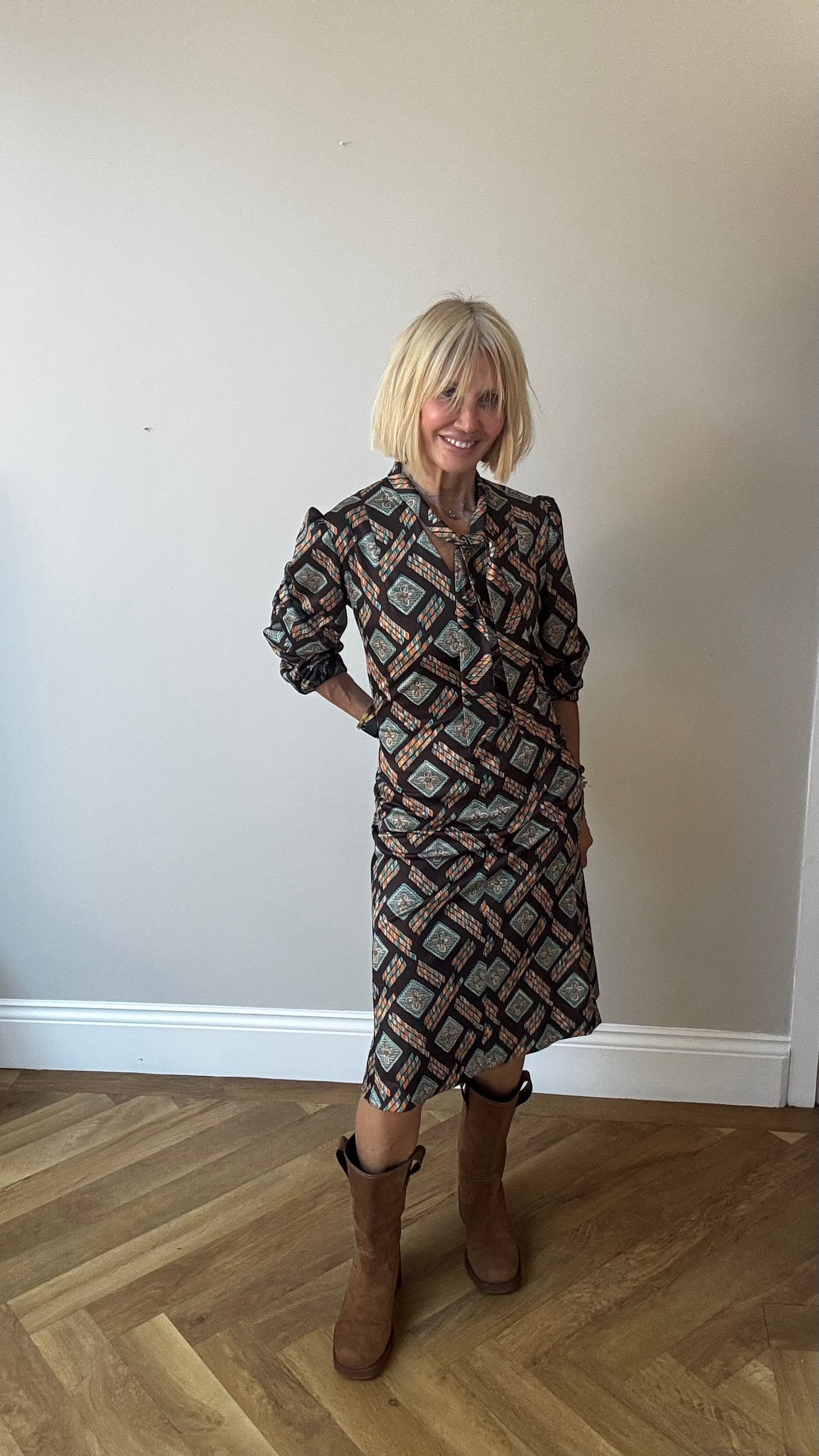 70’s Pussy Bow Day Dress