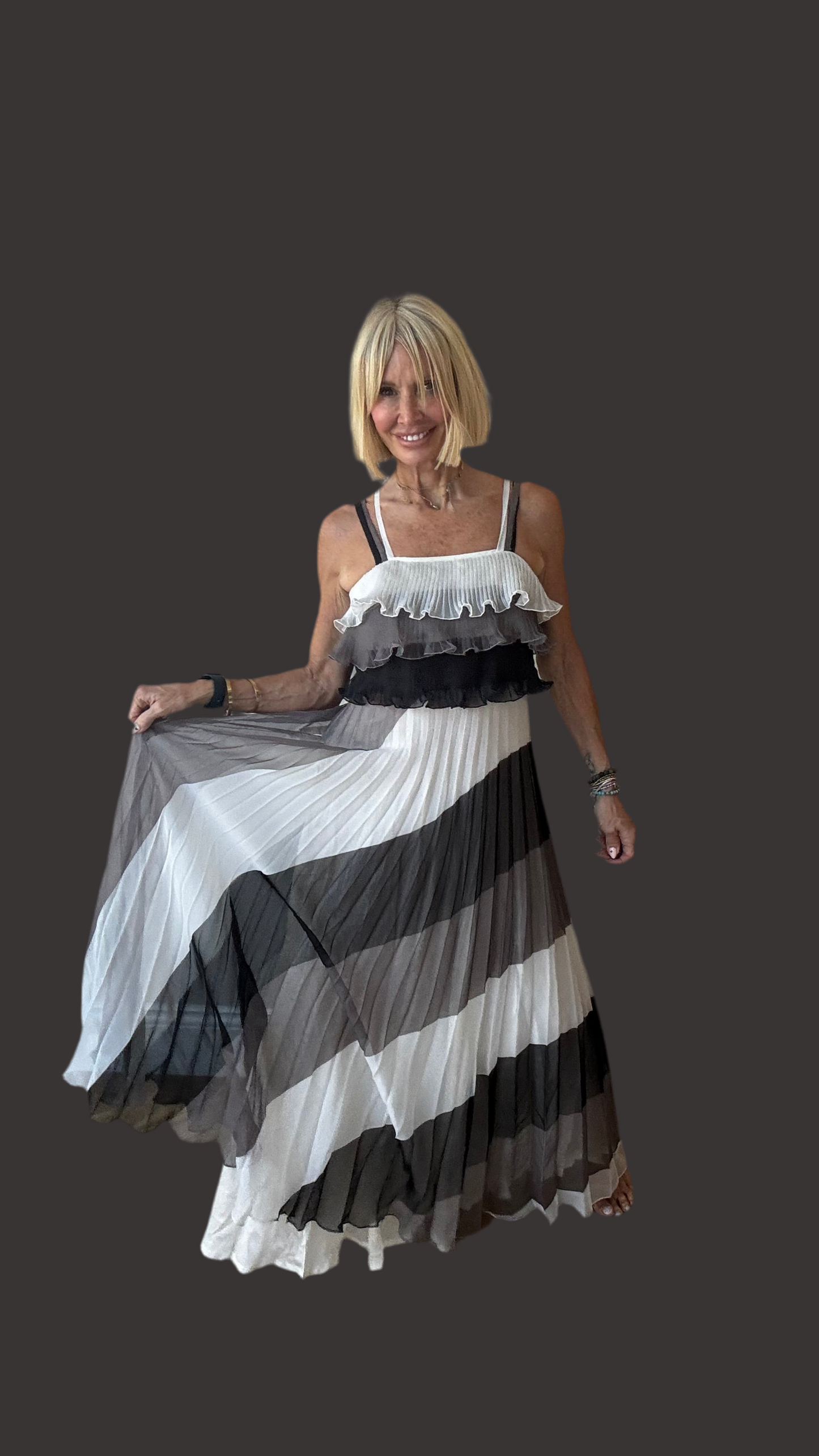 1970’s Stunning Pleated Maxi Dress