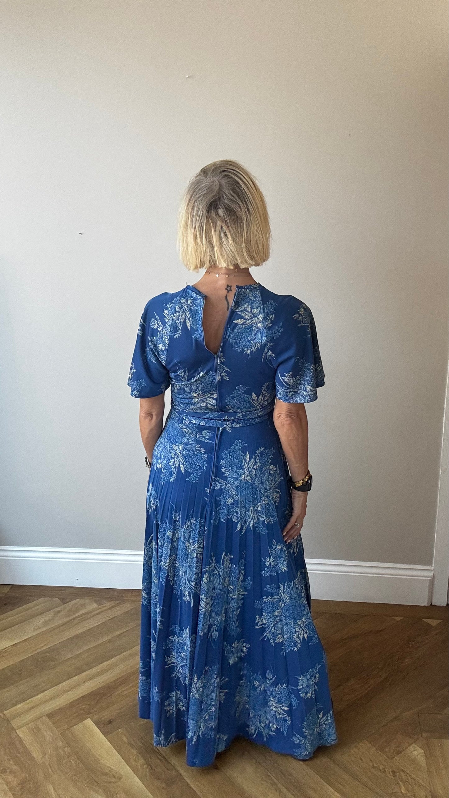 1970’s Floral Blues Maxi