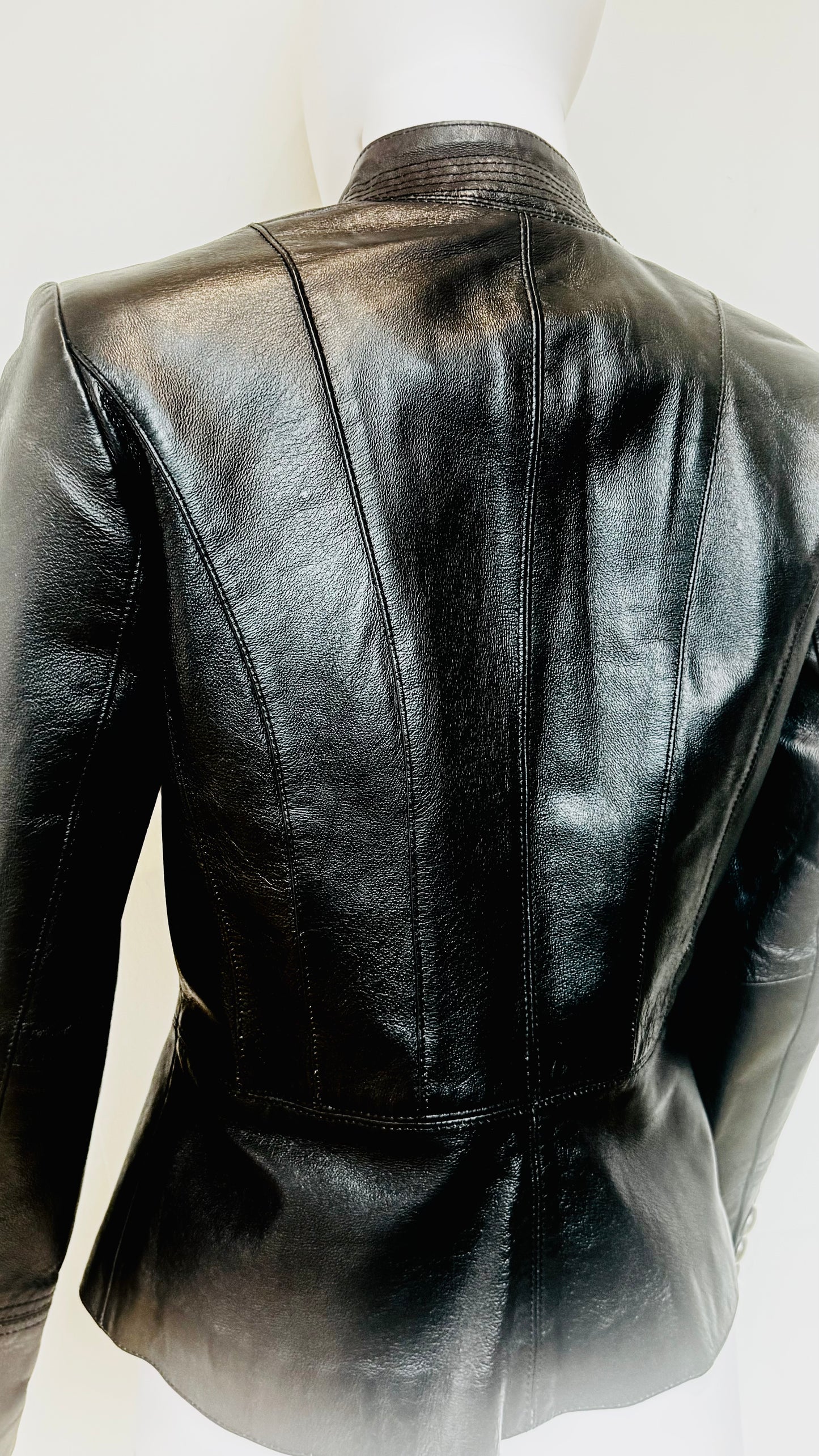 Vintage “Napoleon “ Style Leather Jacket