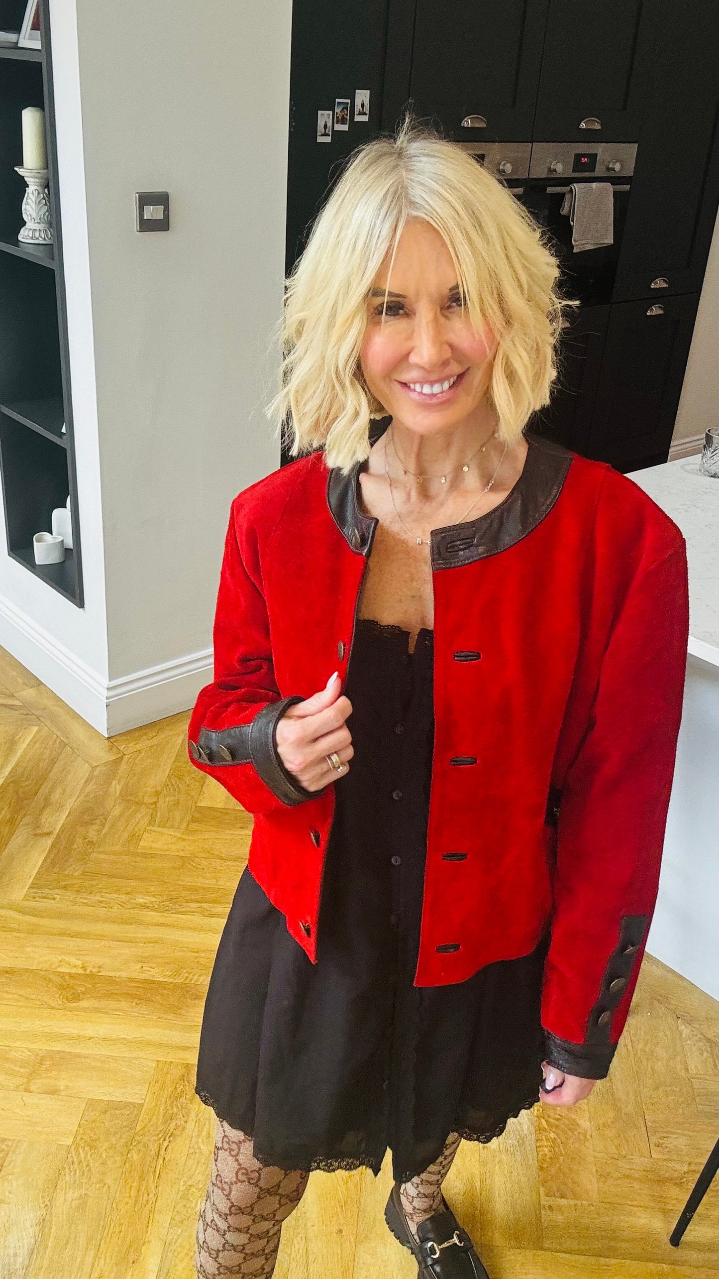 1980’s Suede Jacket with Leather Trim