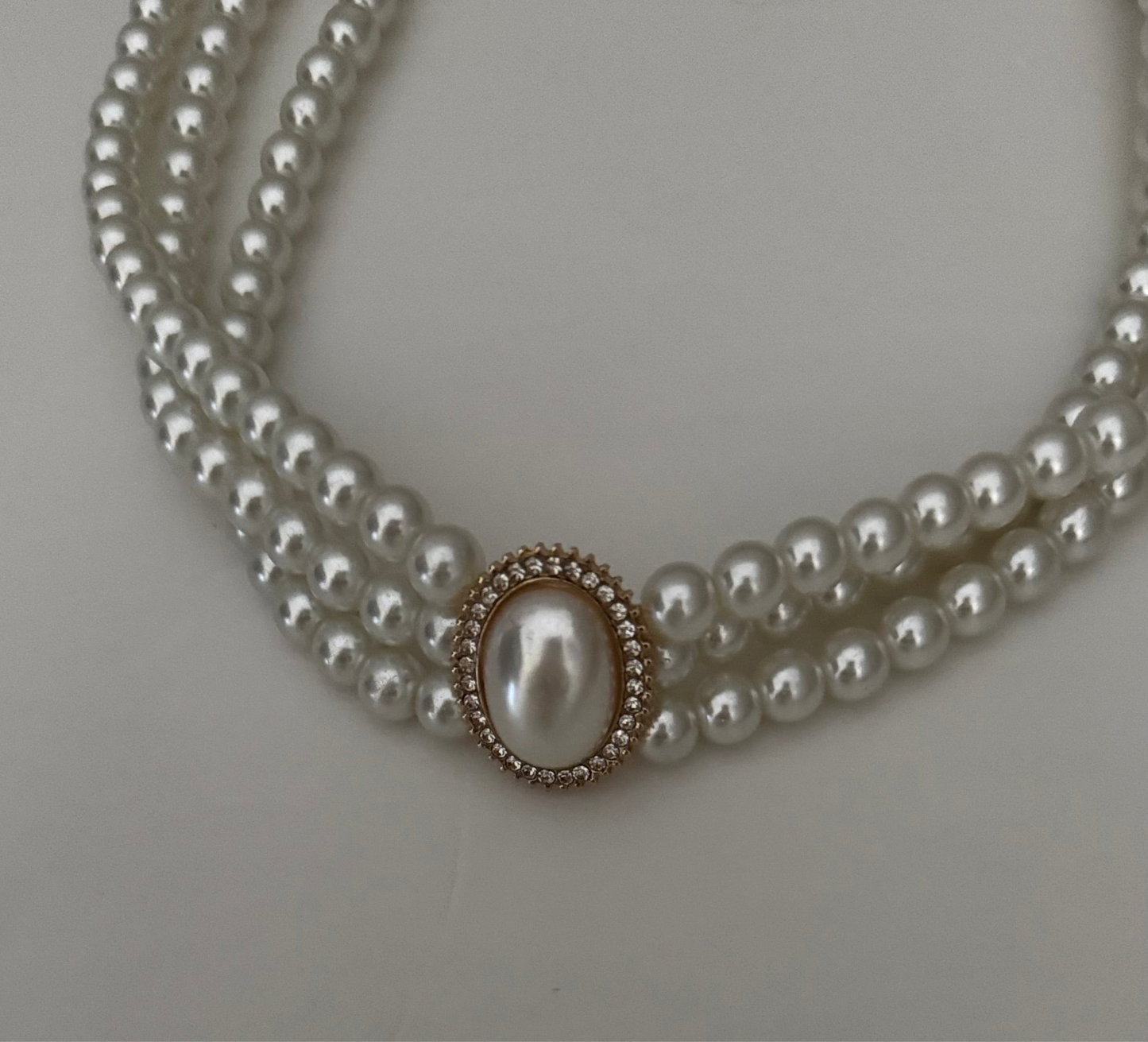 Pearl Choker & Drop Earring Set