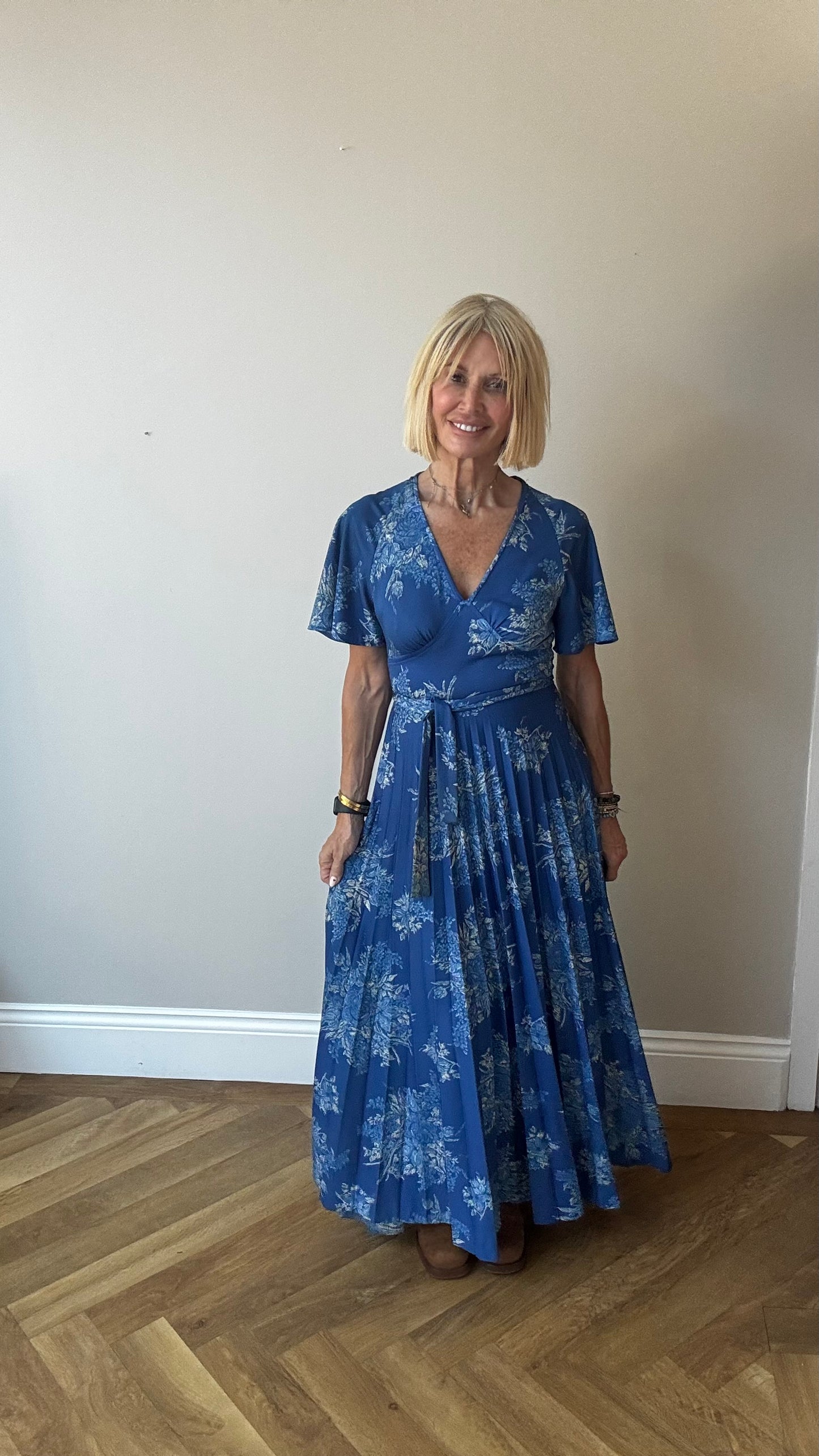 1970’s Floral Blues Maxi