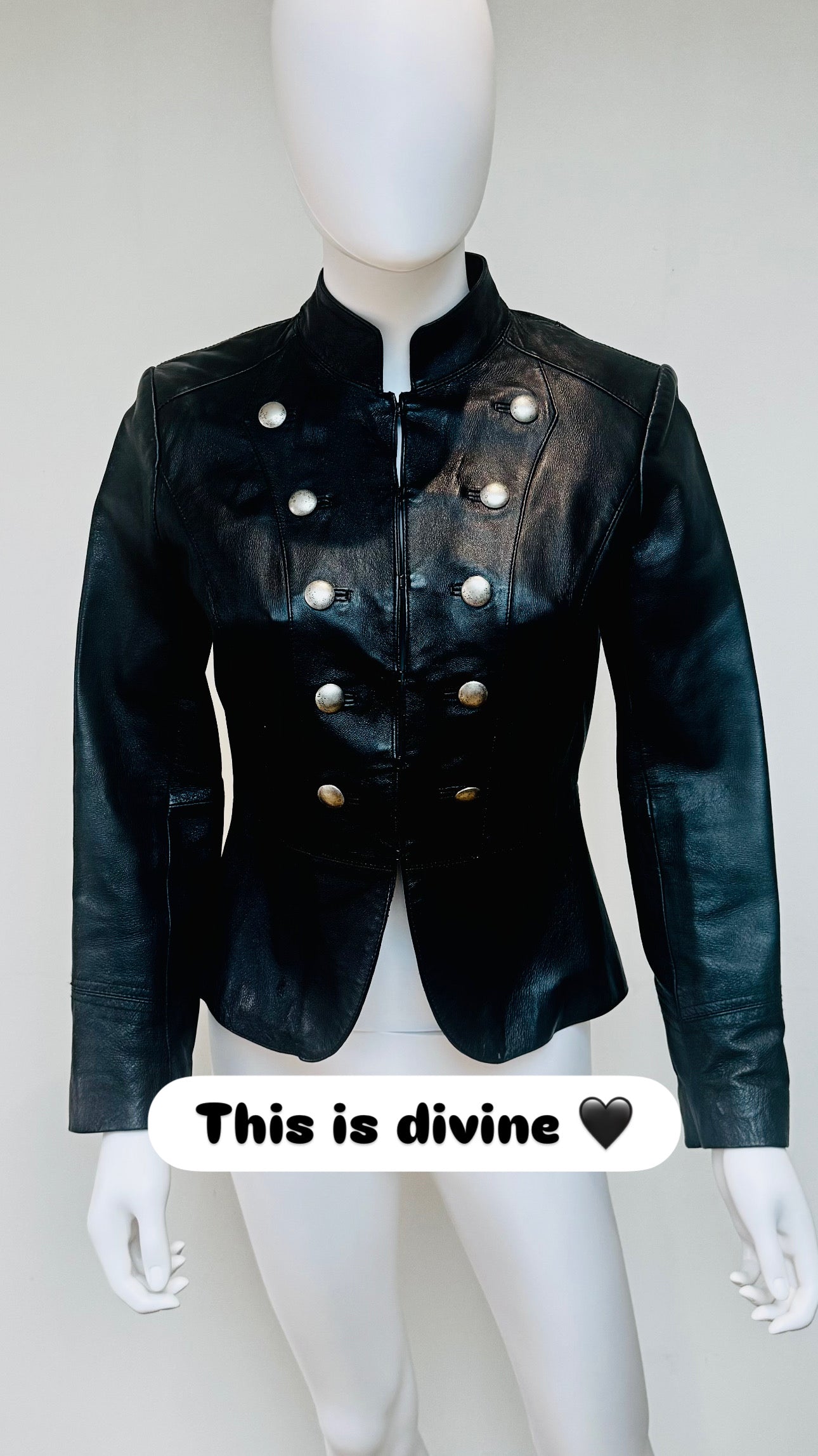 Vintage “Napoleon “ Style Leather Jacket