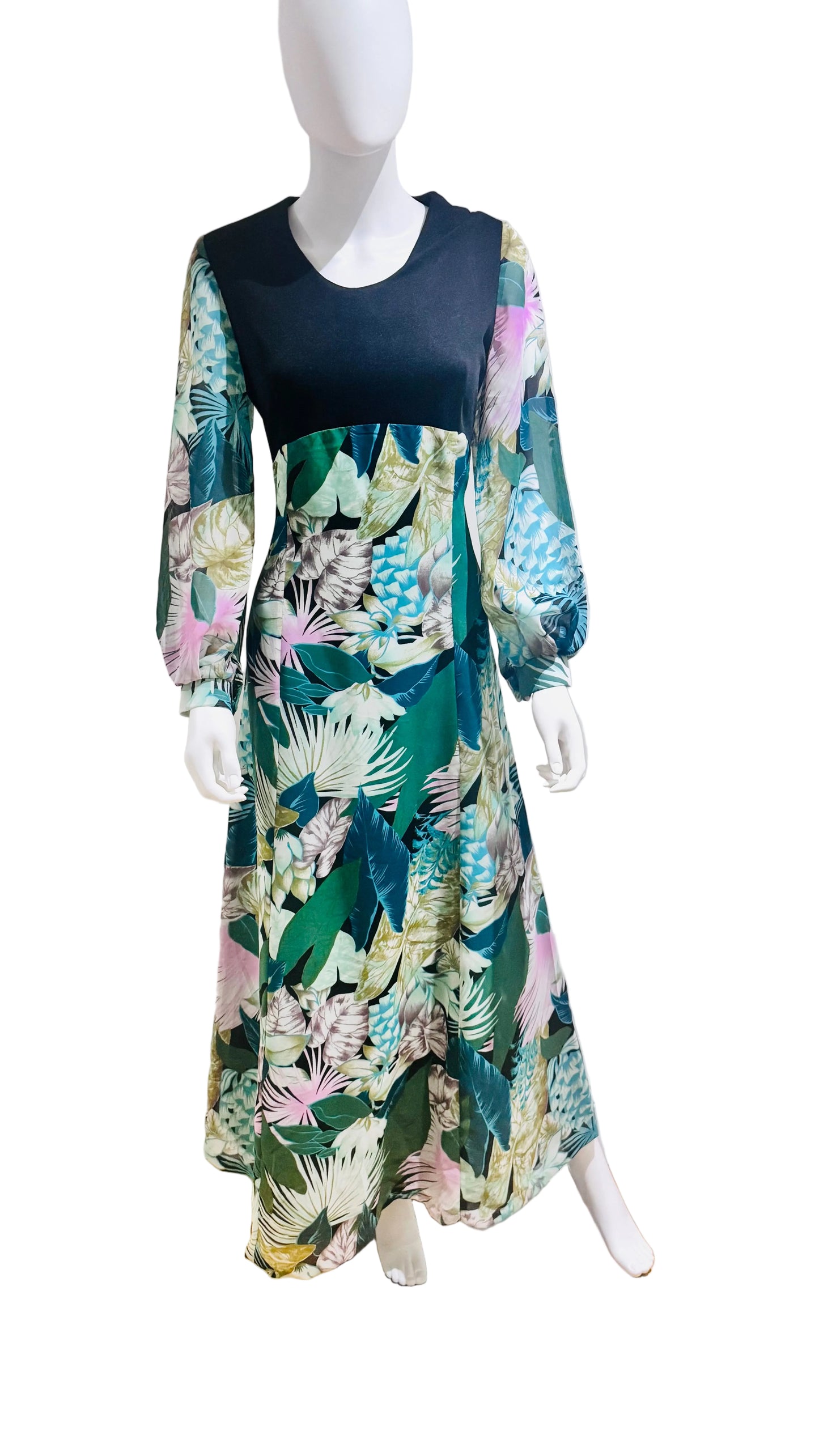 1970's "Diolen Loft" Floral Maxi