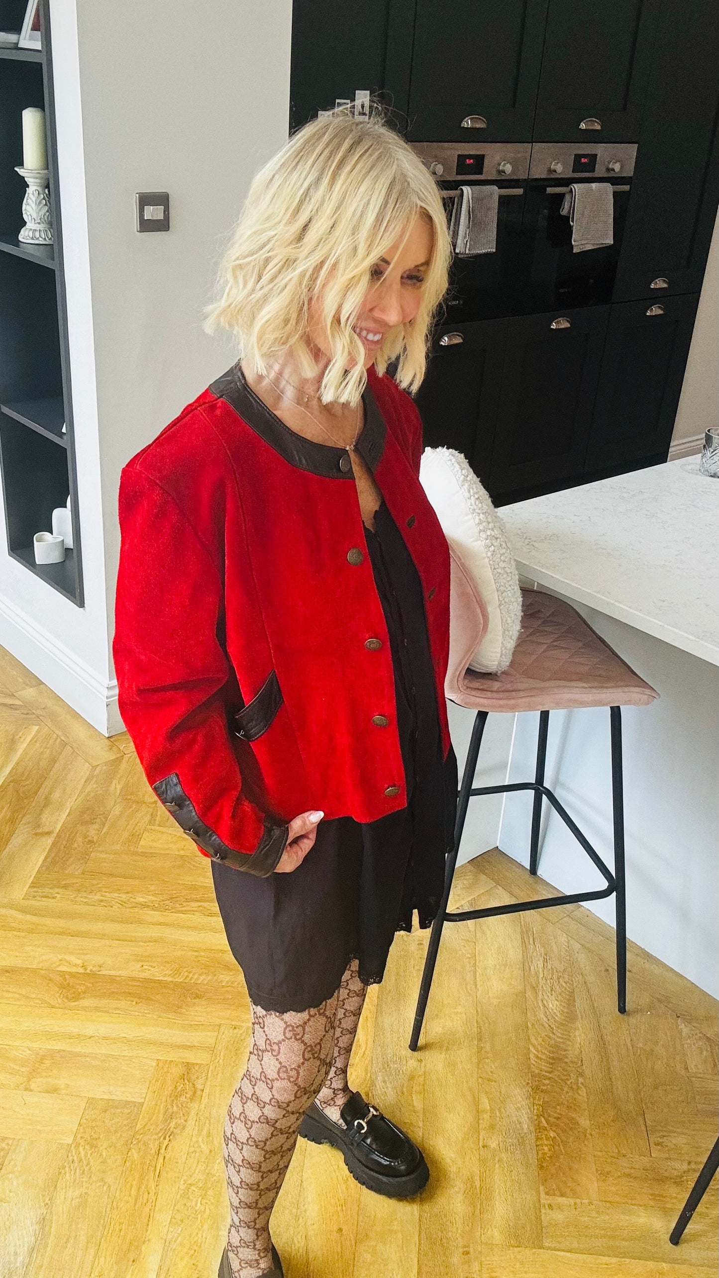1980’s Suede Jacket with Leather Trim