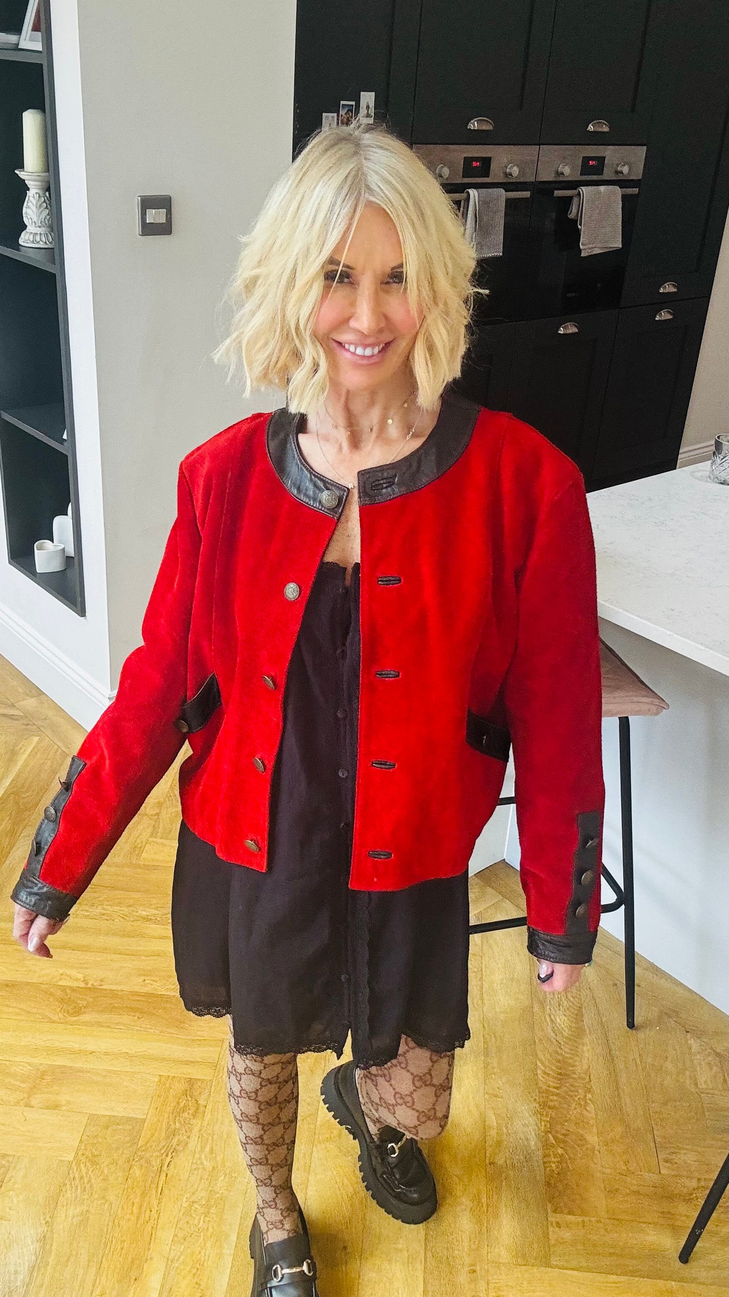 1980’s Suede Jacket with Leather Trim