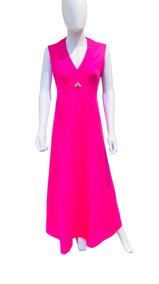 Amazing 1970’s  “Plutina” Maxi Dress