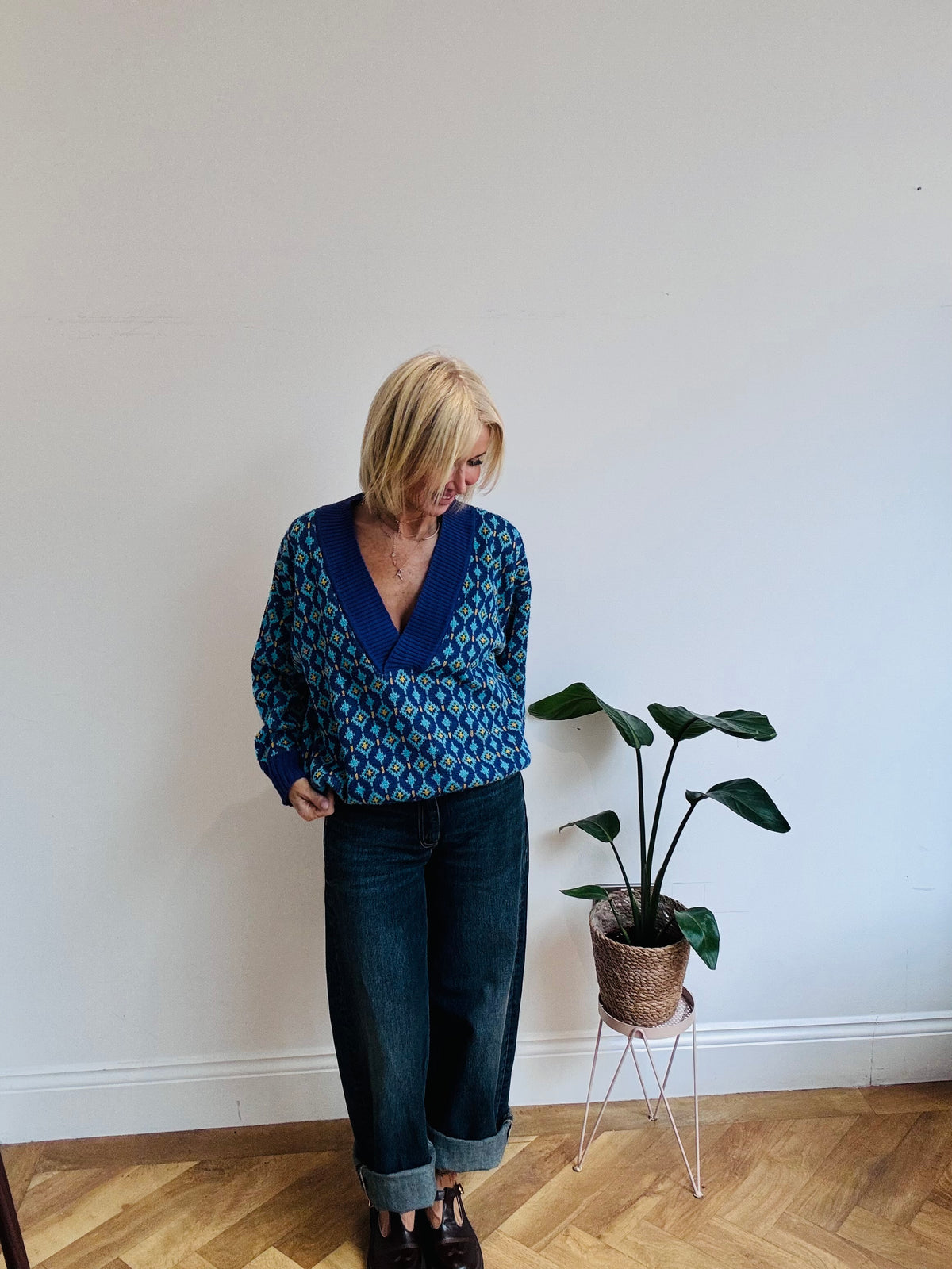 80’s V Neck Knit