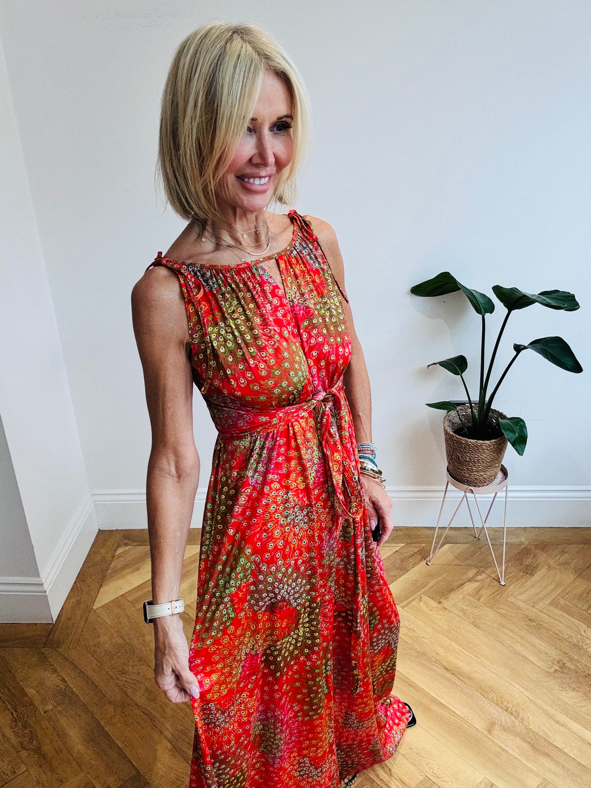 Stunning Peacock Pattern Maxi
