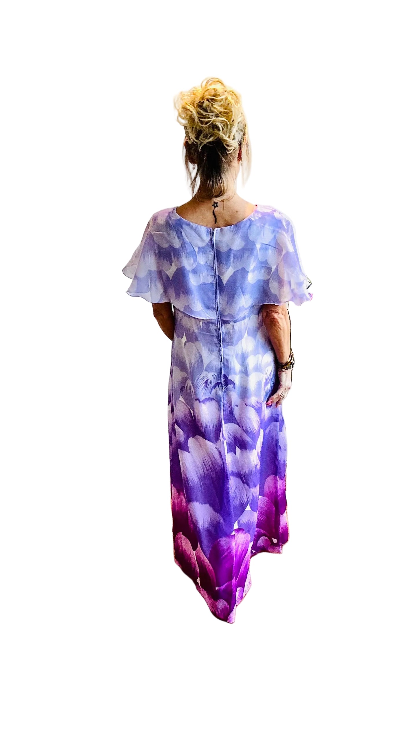 “Modell” Caped Sleeve Maxi Dress