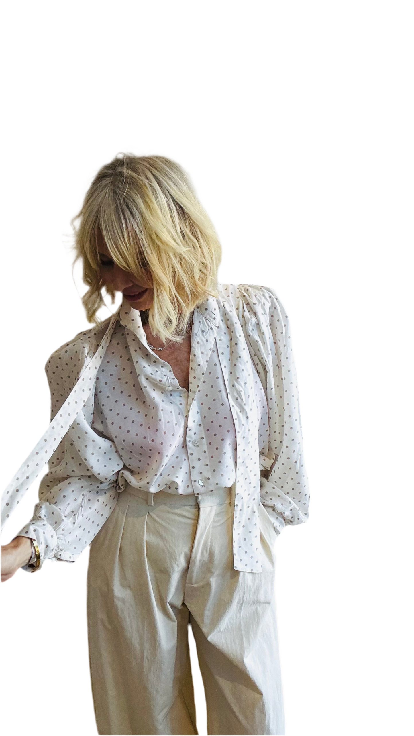 Stunning 80’s Silk Pussy Bow Blouse