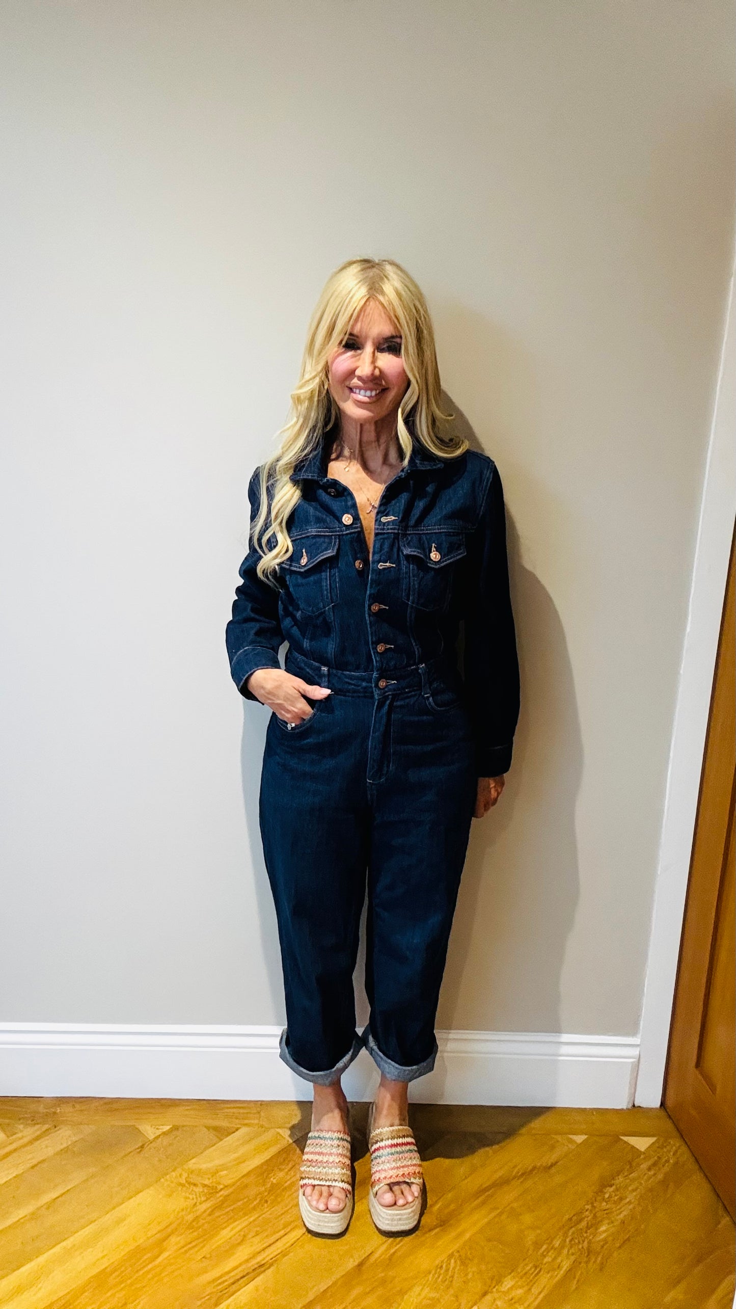 “Zara” Denim Jumpsuit Size M. ( great up to a 10)