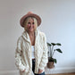Stunning Vintage Aran Hooded Knit