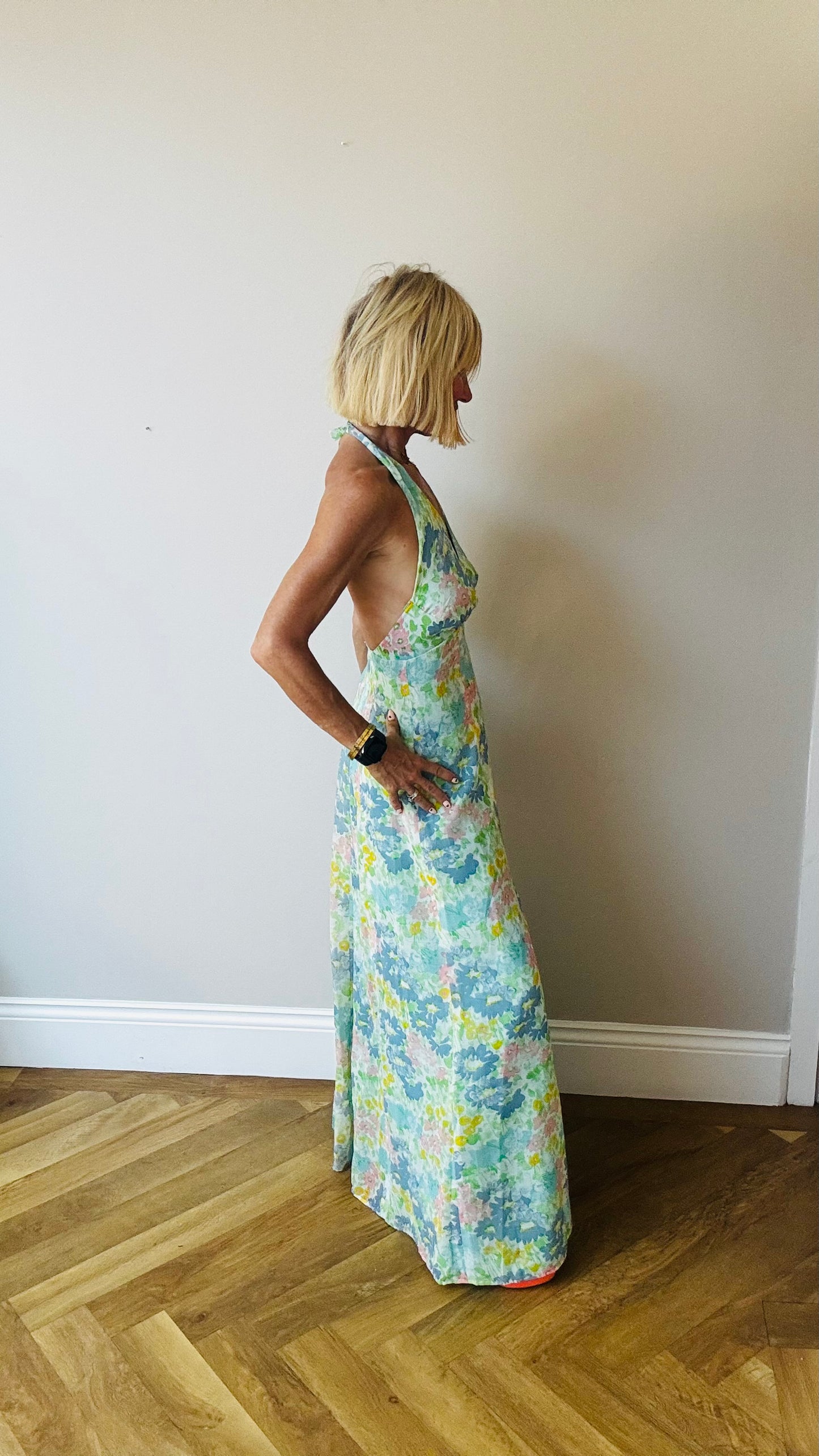 1970’s Floral Halter Dress