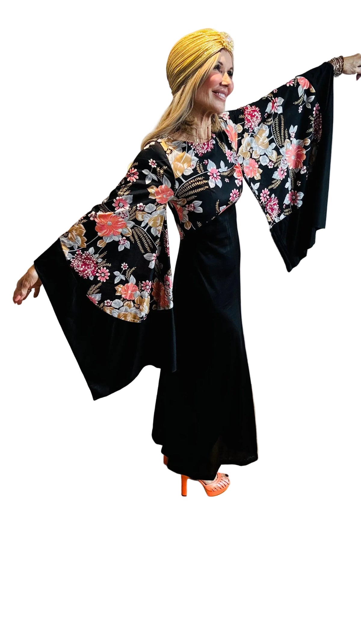 Angel Wing 1970’s Maxi Dress