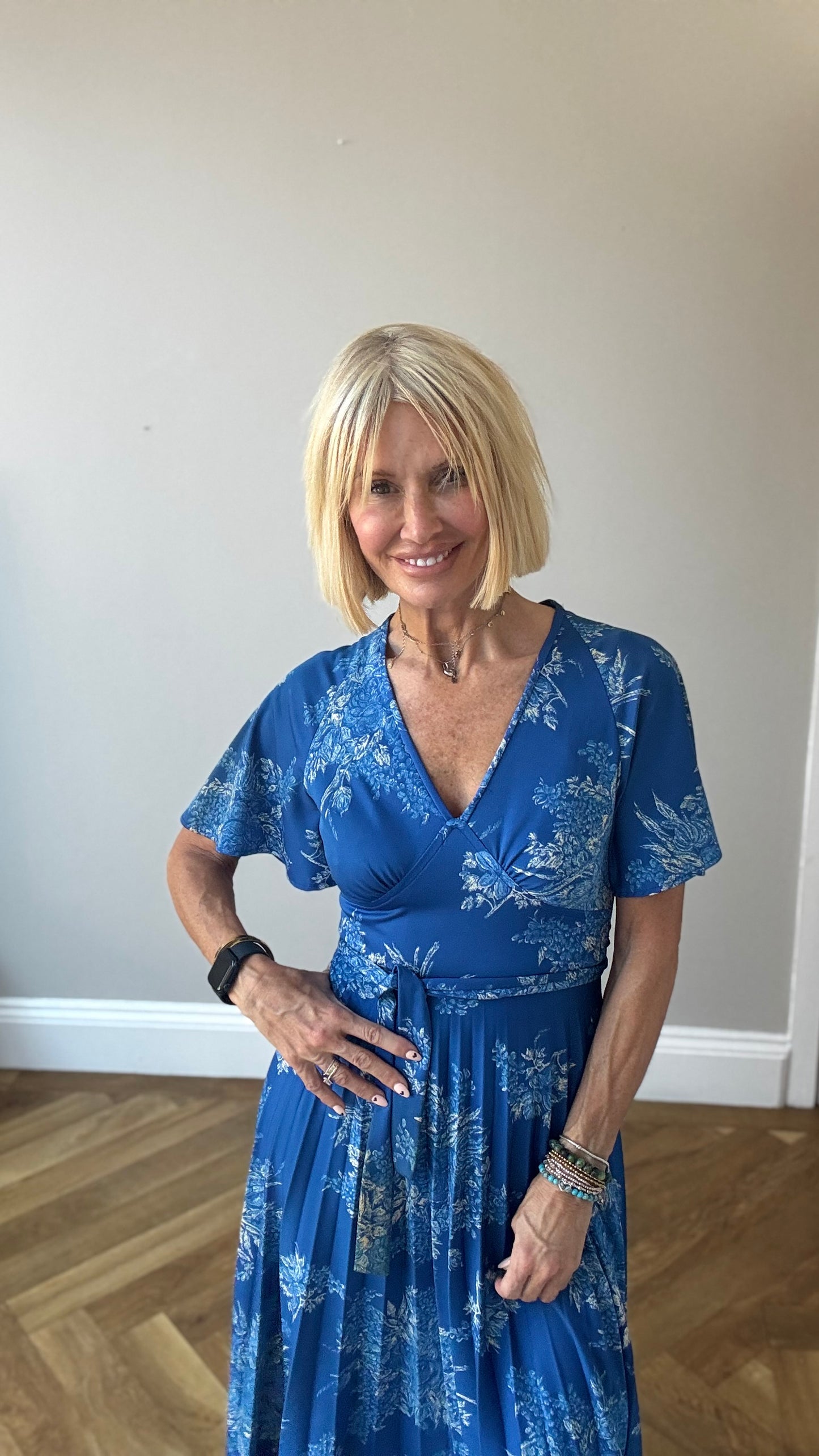1970’s Floral Blues Maxi