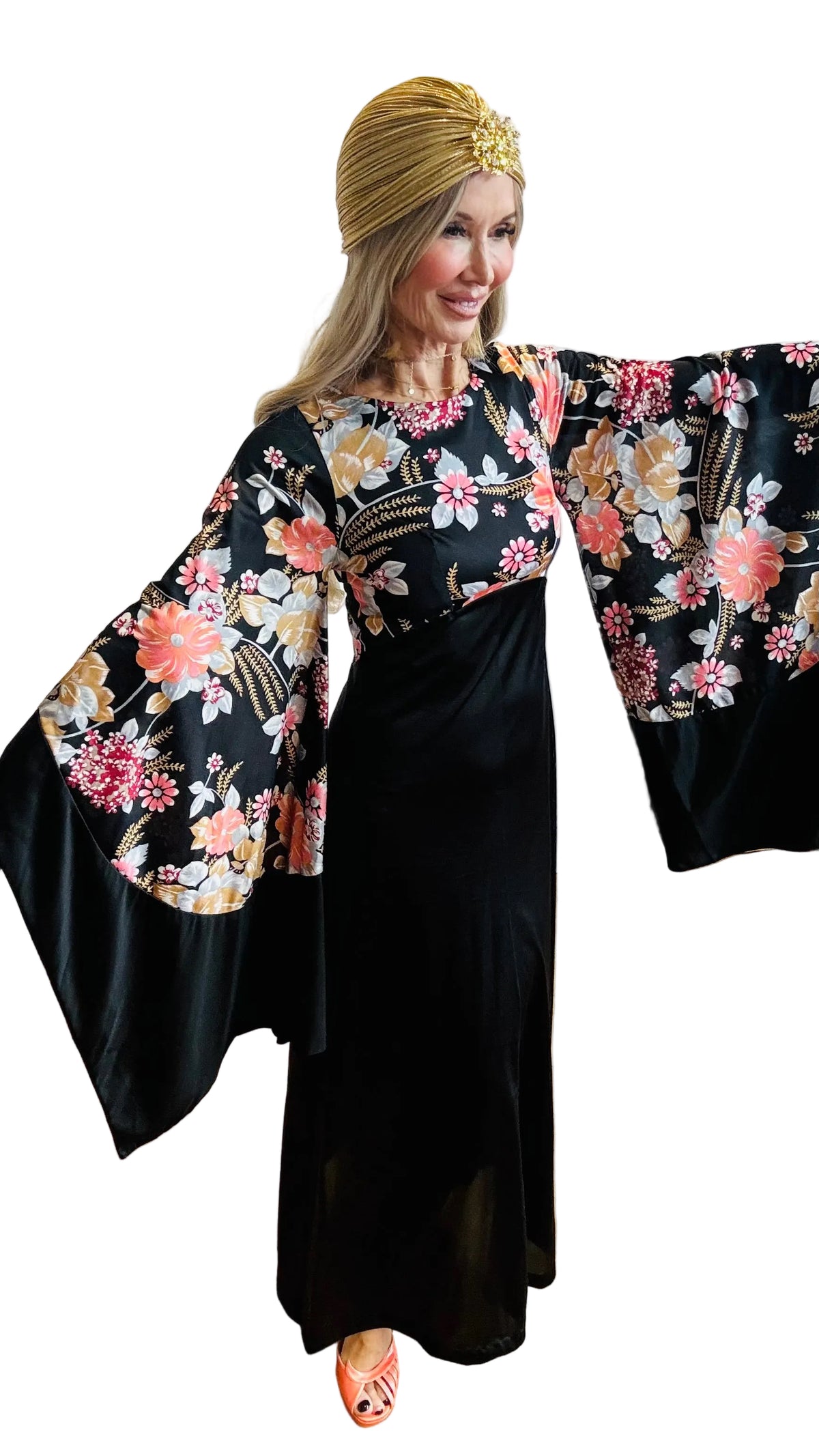 Angel Wing 1970’s Maxi Dress