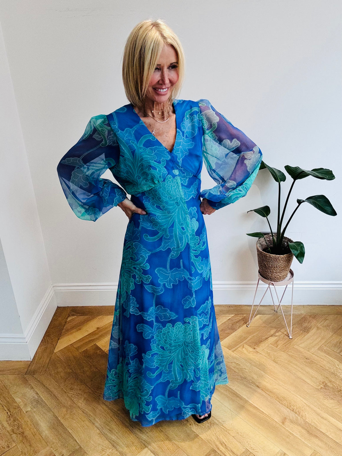 Stunning “Blues” Maxi Dress
