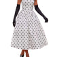“Edith” Polka Dot Midi Dress