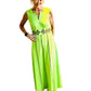 1960’s Lime & Chocolate Maxi Dress