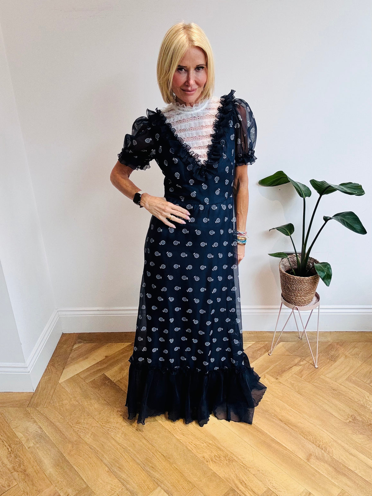 High Necked Maxi Dress