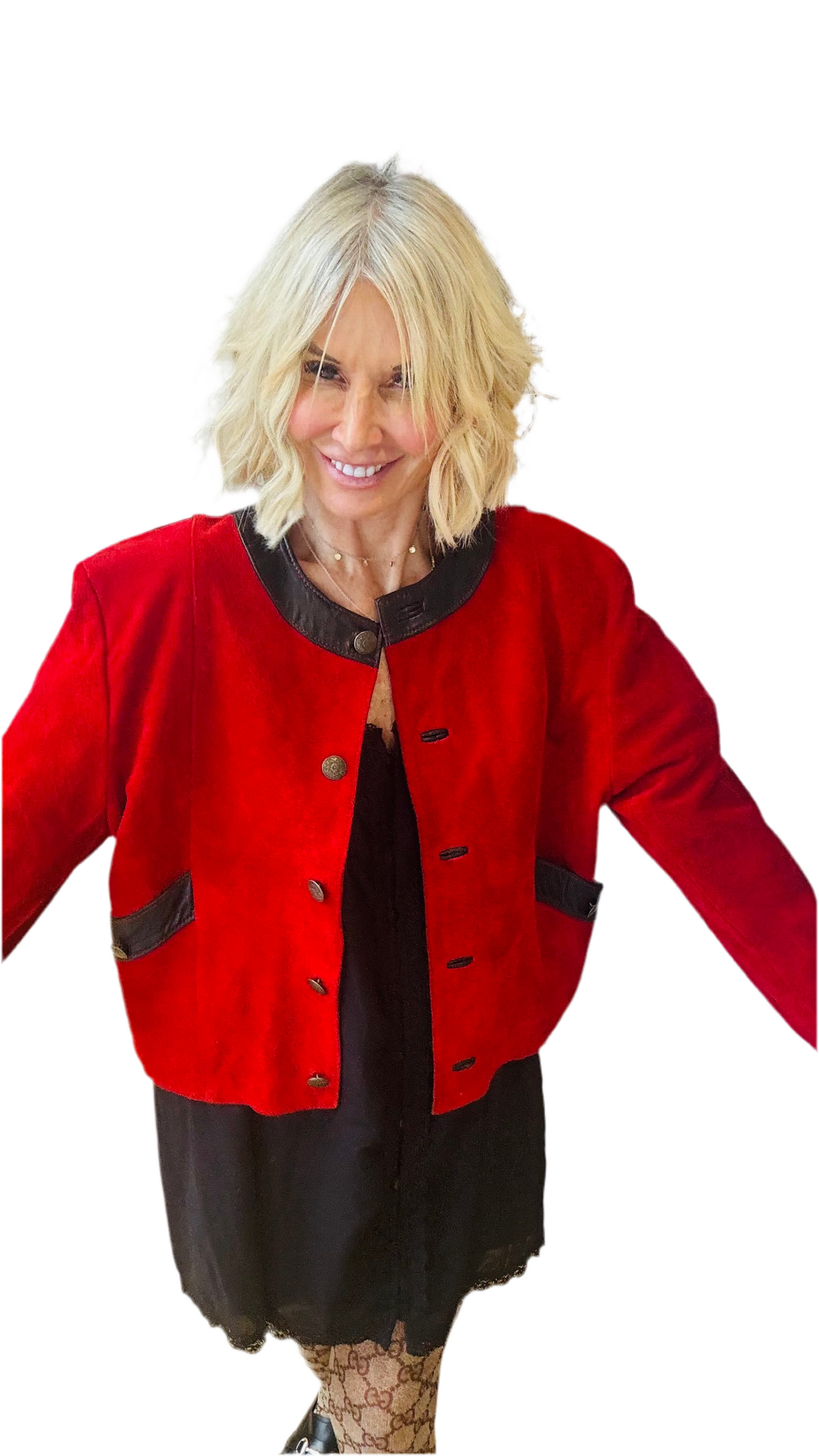 1980’s Suede Jacket with Leather Trim