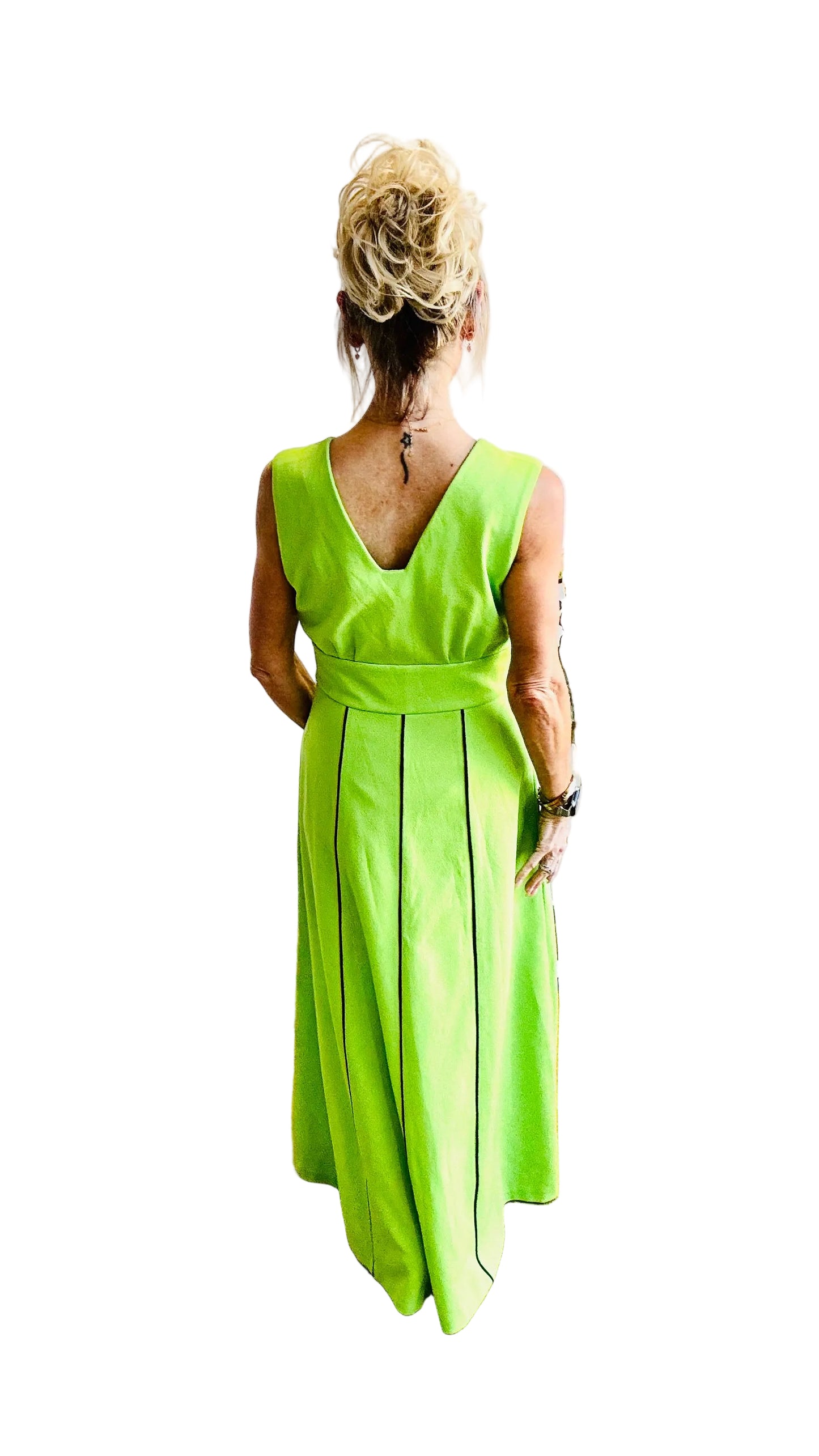 1960’s Lime & Chocolate Maxi Dress