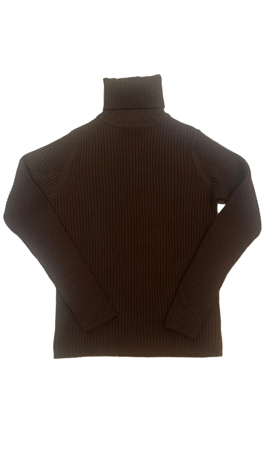 Ribbed Polo Neck Jumper