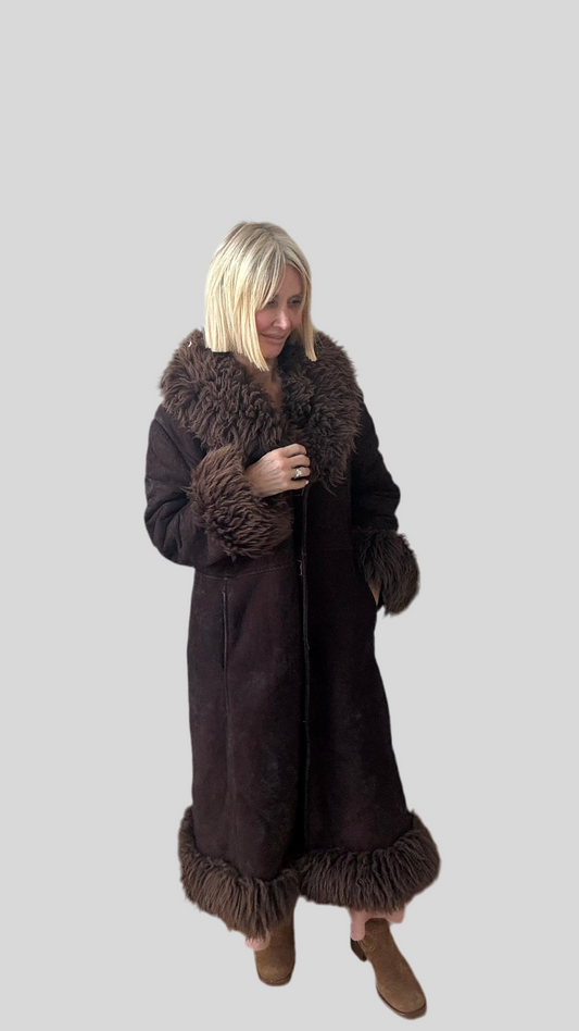 Penny Lane Sheepskin Full Length Coat