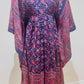 “Mudi” of Carnaby Street Epic Indian Block Print Angel Sleeve Dress