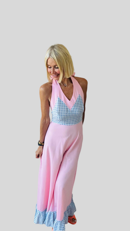 Pretty Gingham Maxi Dress.