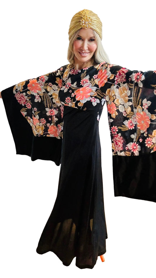 Angel Wing 1970’s Maxi Dress