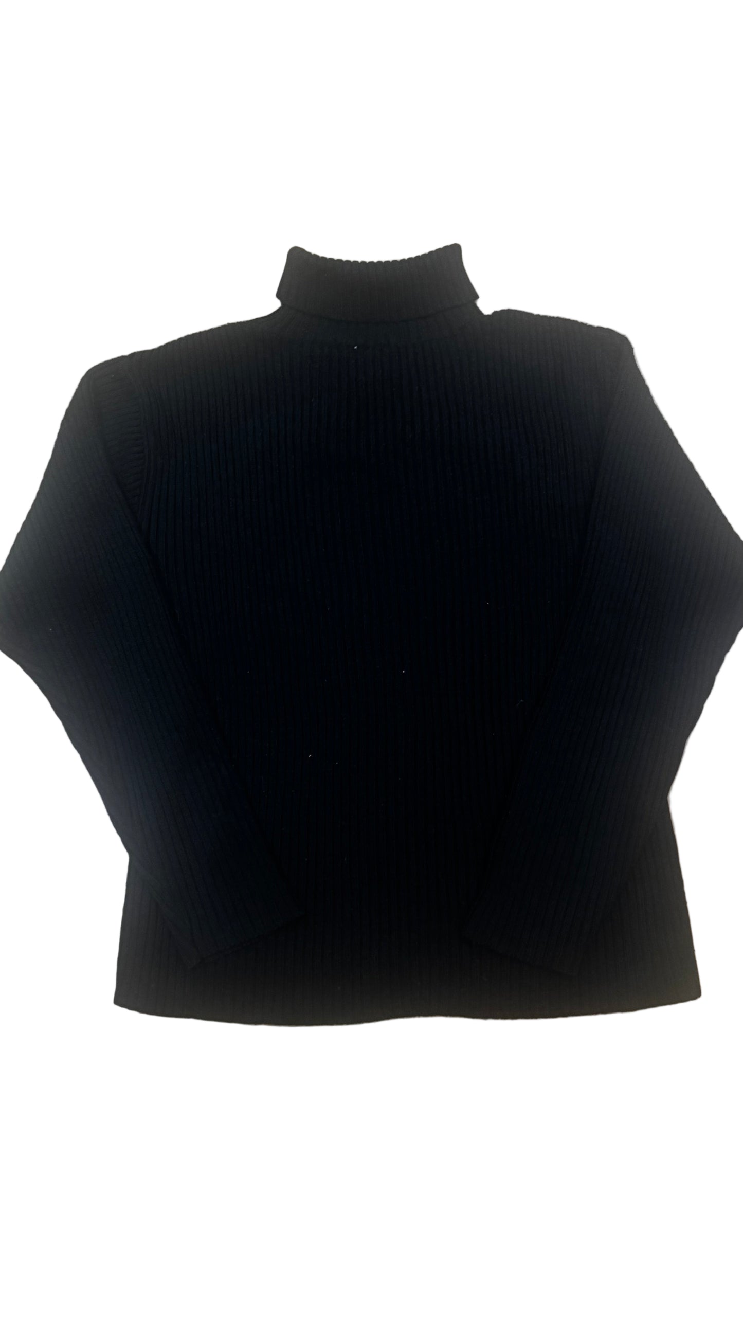 Ribbed Polo Neck Jumper