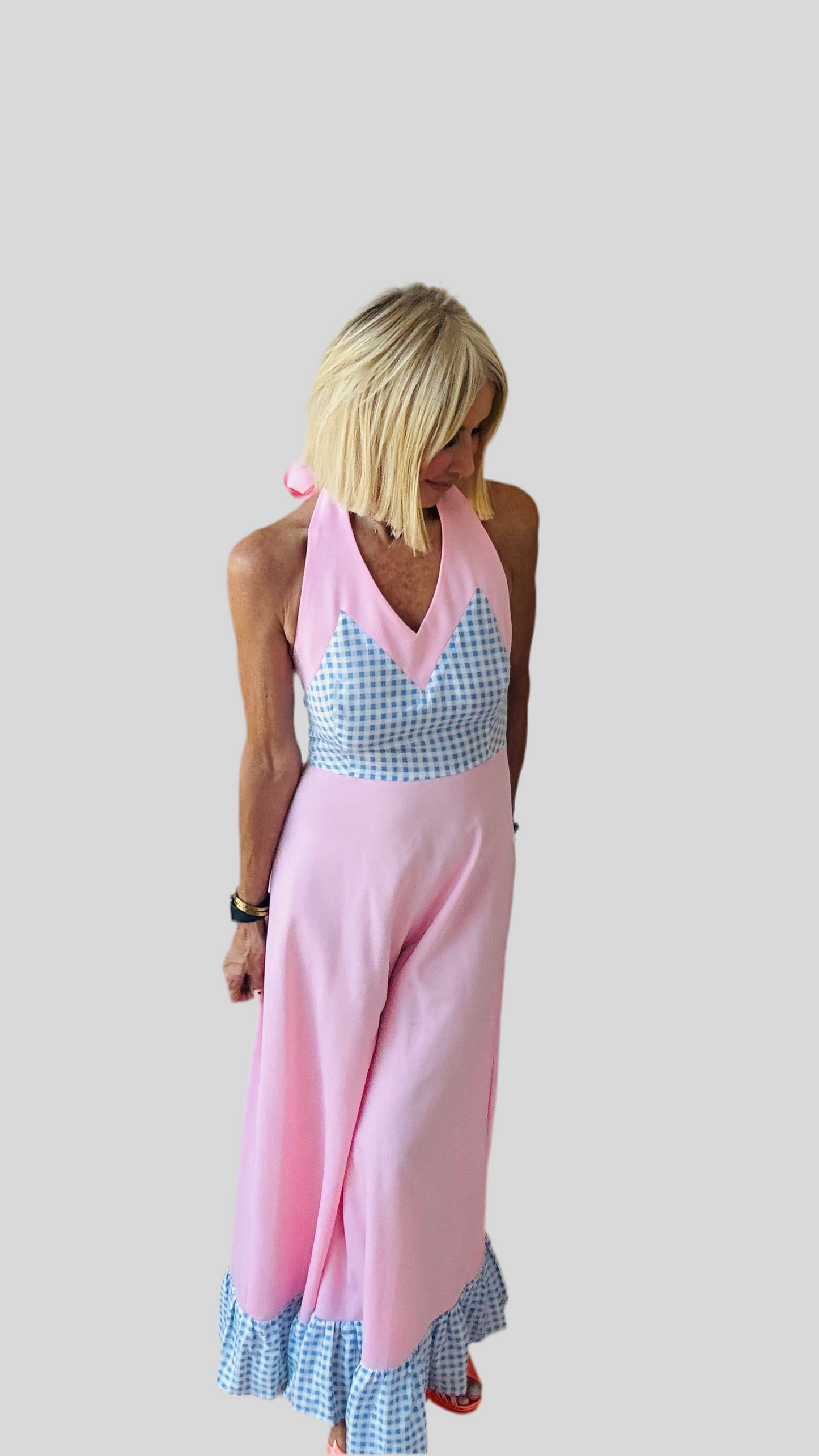 Pretty Gingham Maxi Dress.