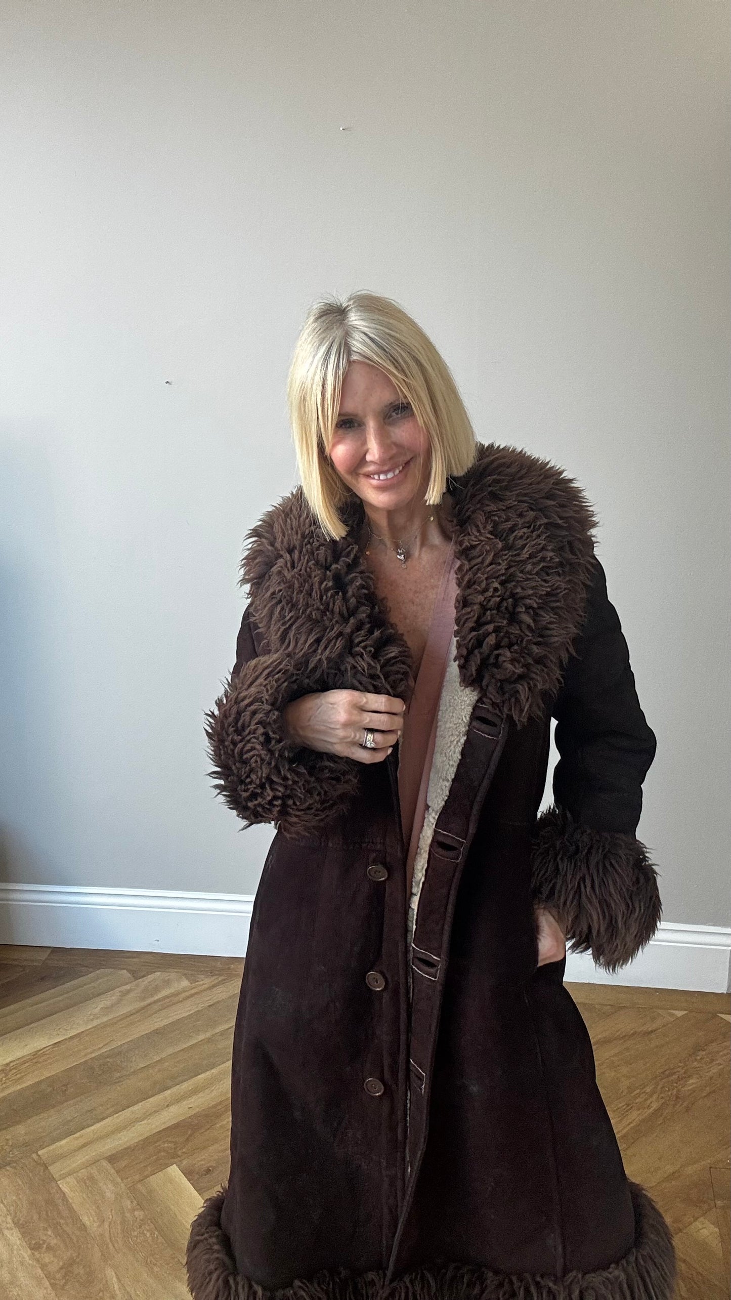 Penny Lane Sheepskin Full Length Coat