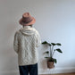 Stunning Vintage Aran Hooded Knit